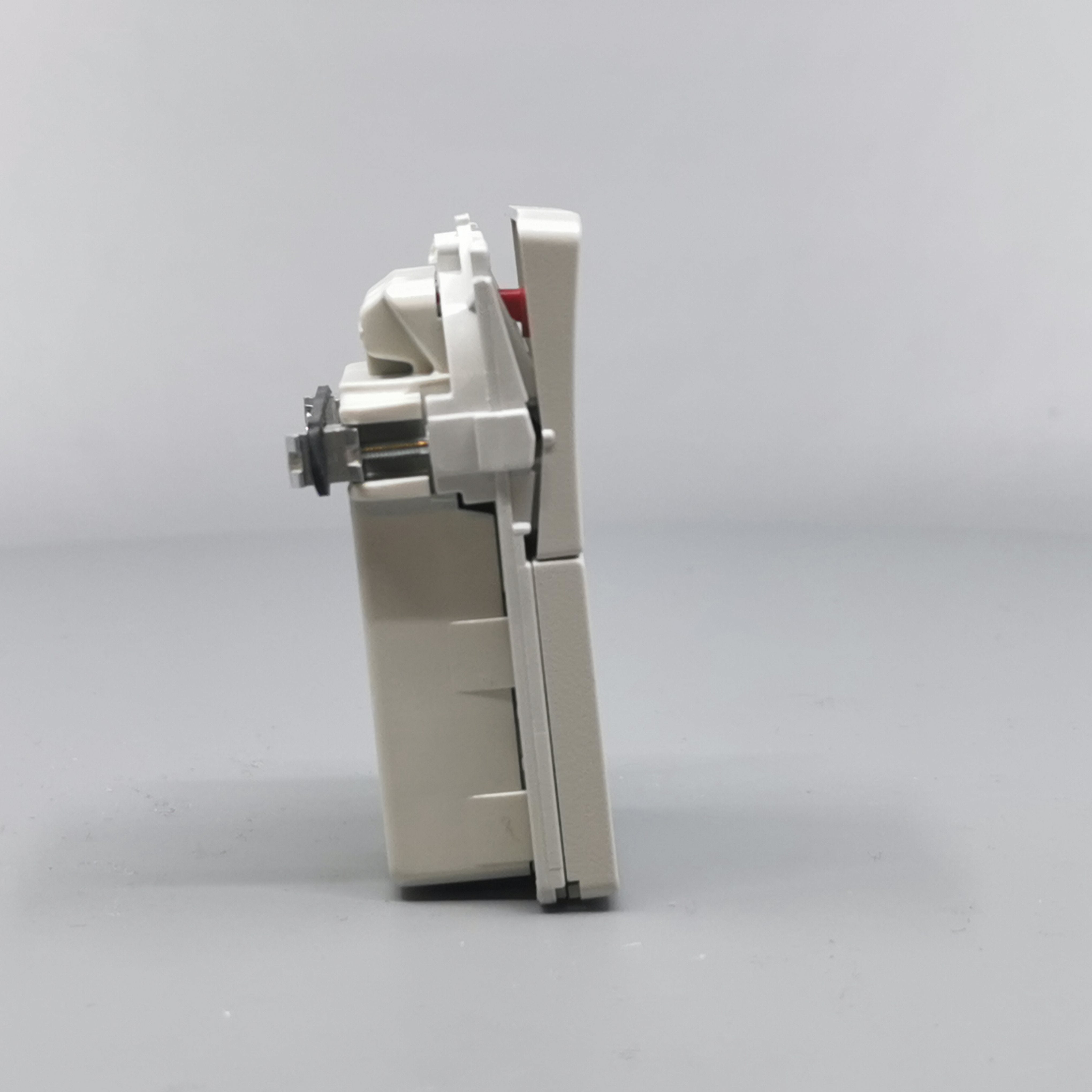 Fuga Stikkontakt dobbelt 2-pol lysegrå