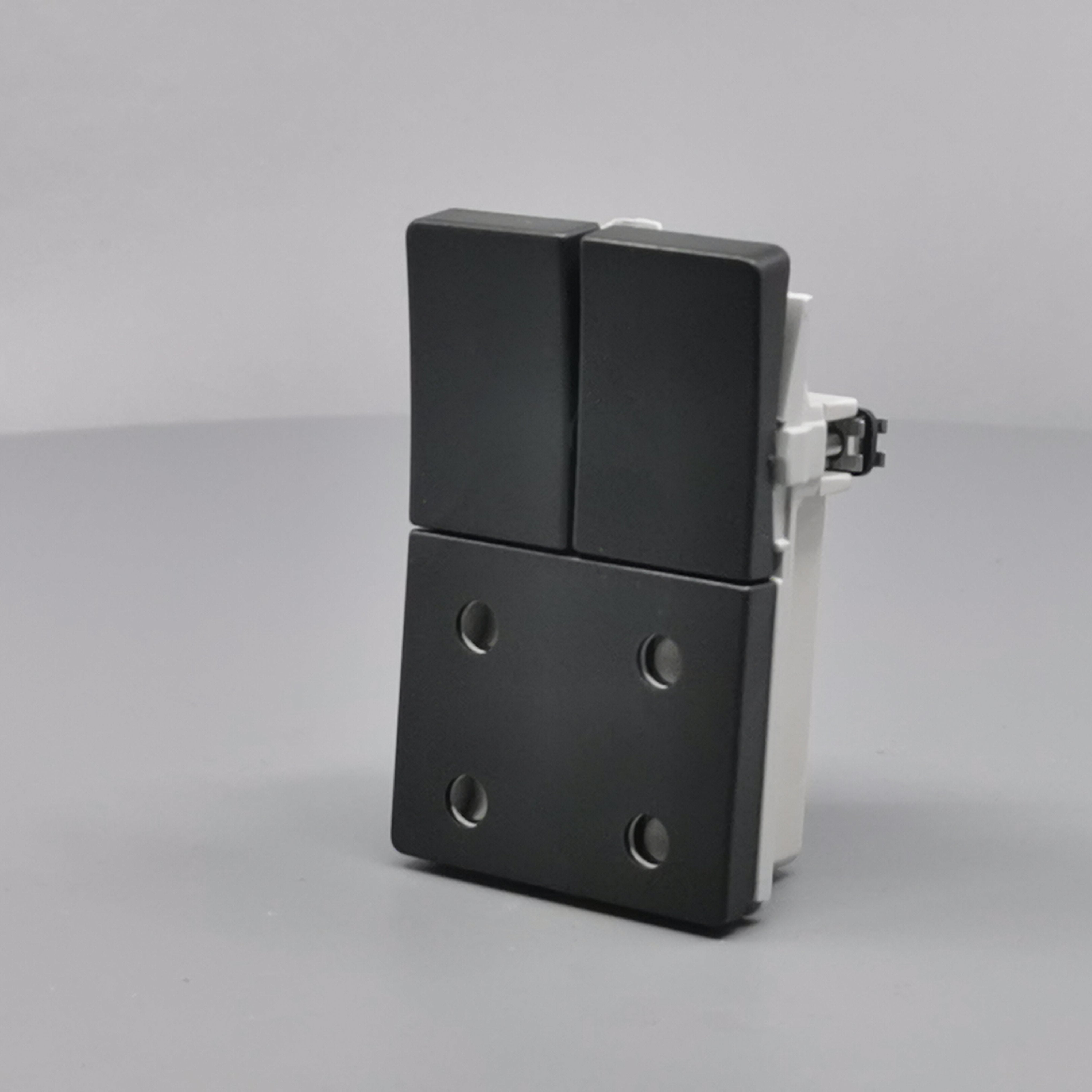 Fuga Stikkontakt dobbelt 2-pol koksgrå