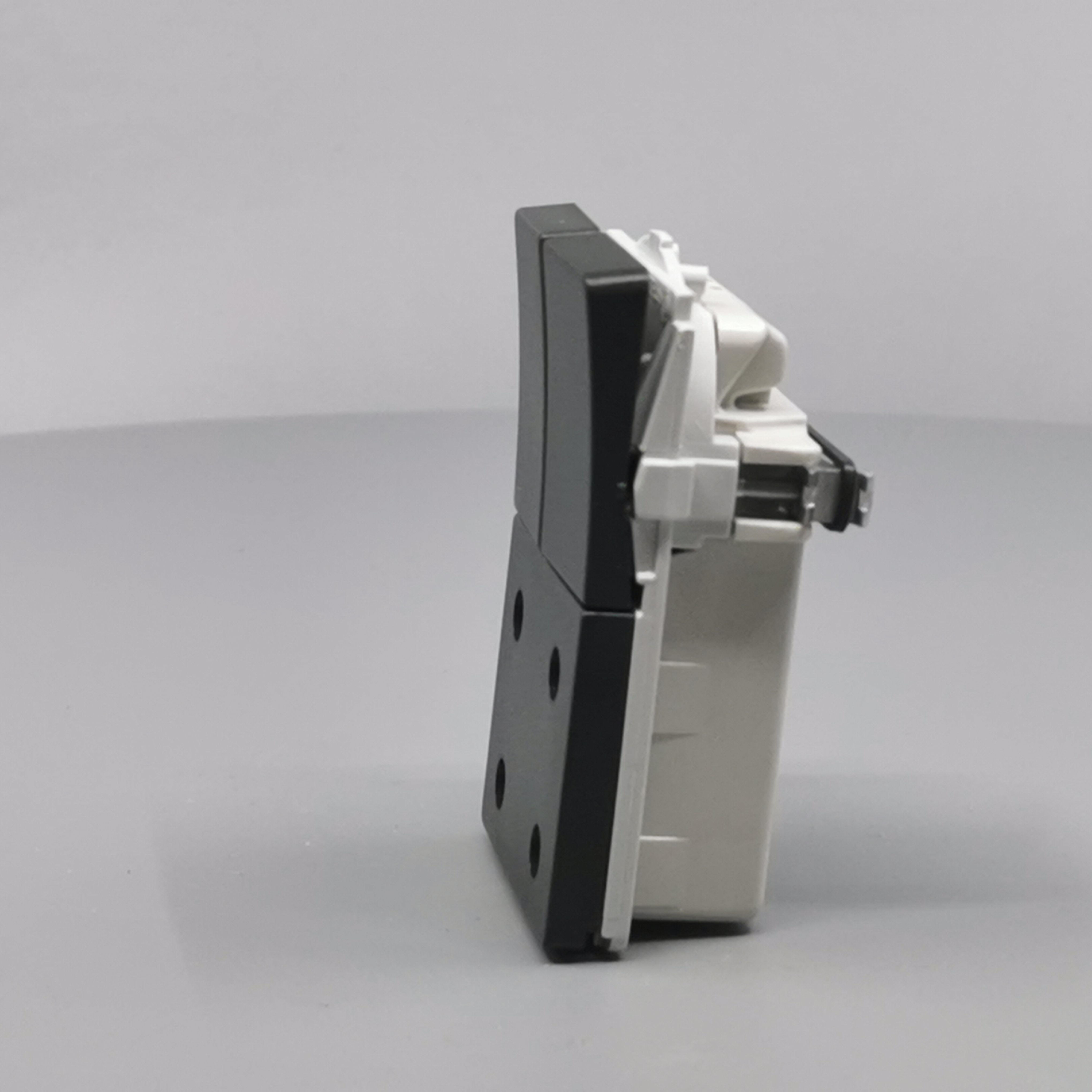 Fuga Stikkontakt dobbelt 2-pol koksgrå