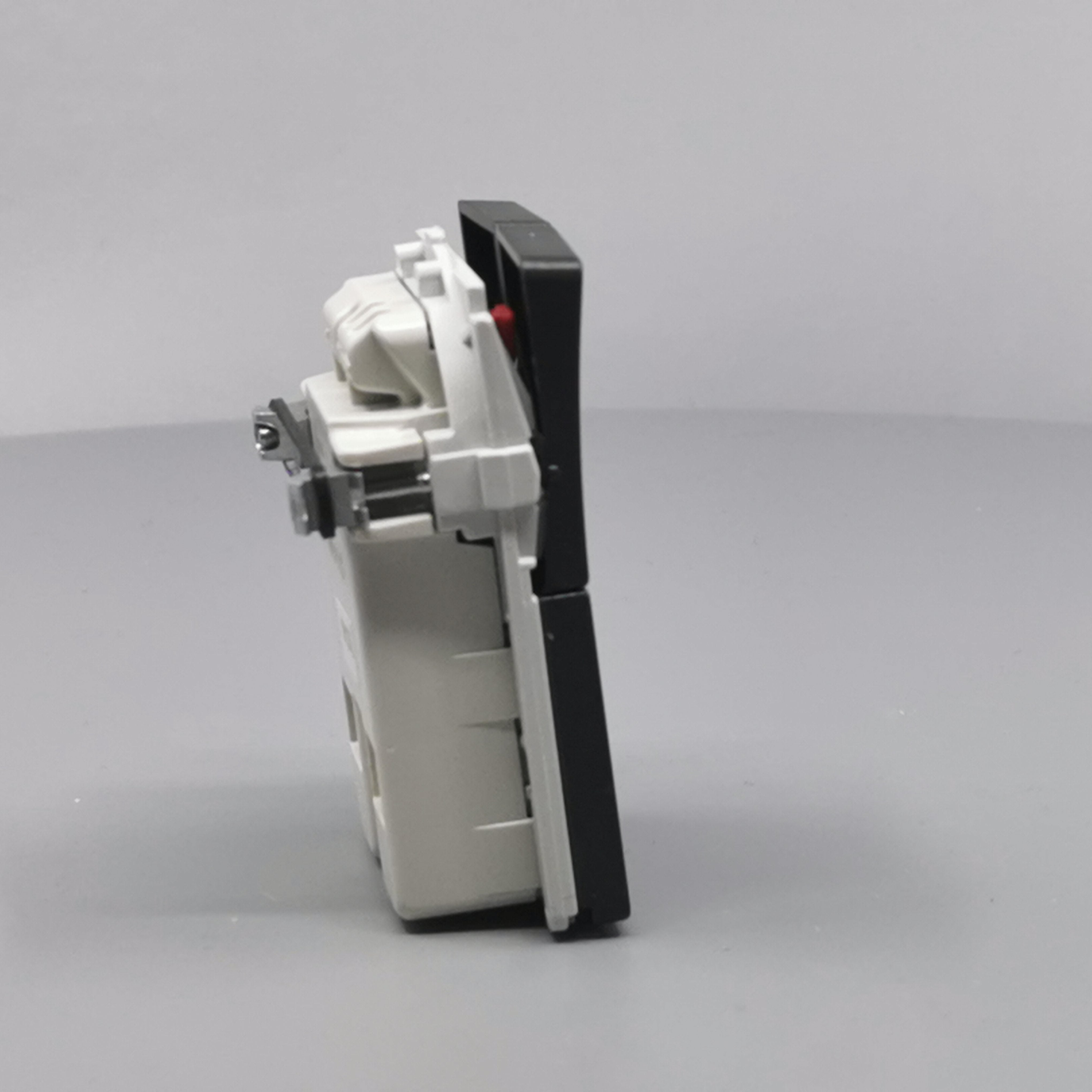 Fuga Stikkontakt dobbelt 2-pol koksgrå