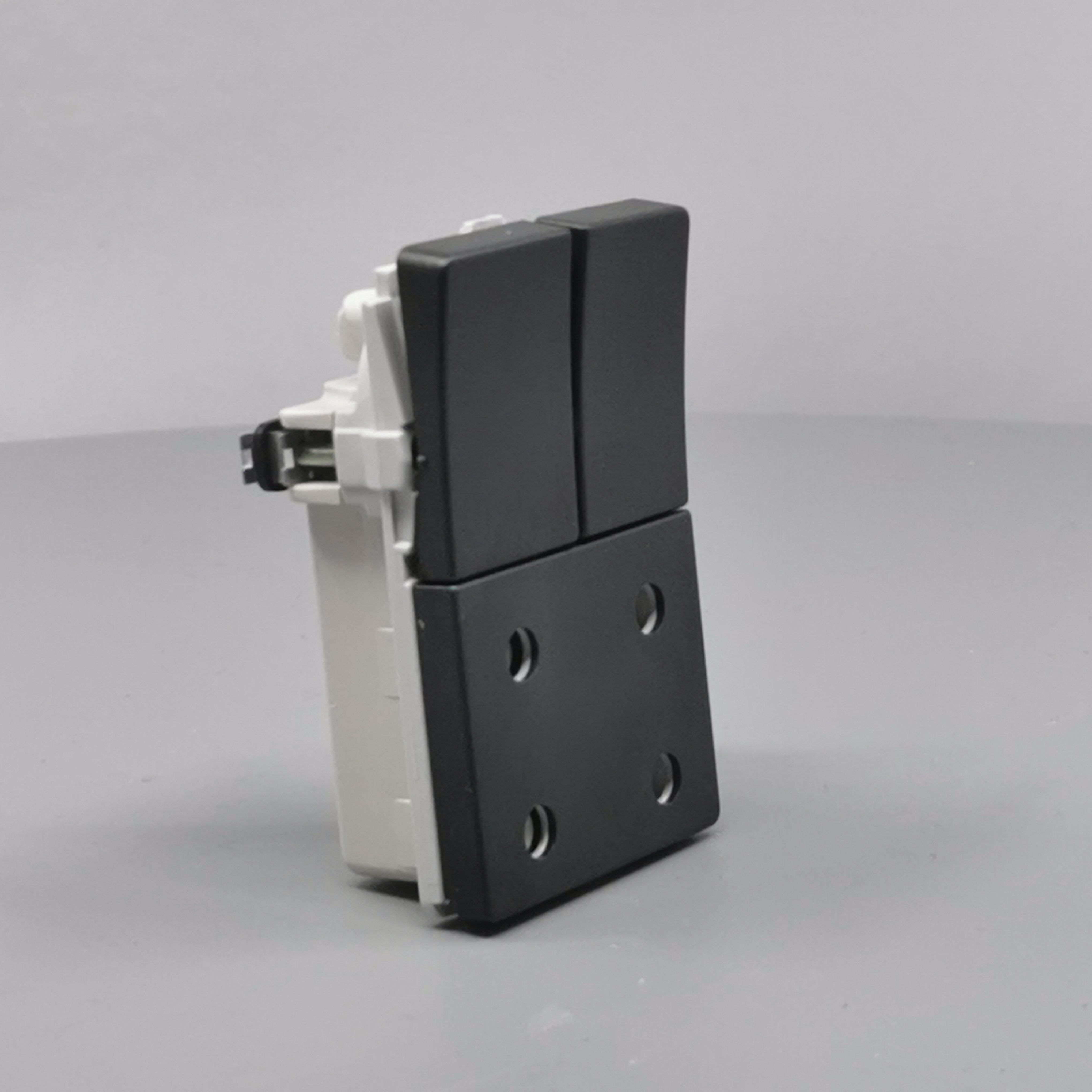 Fuga Stikkontakt dobbelt 2-pol koksgrå