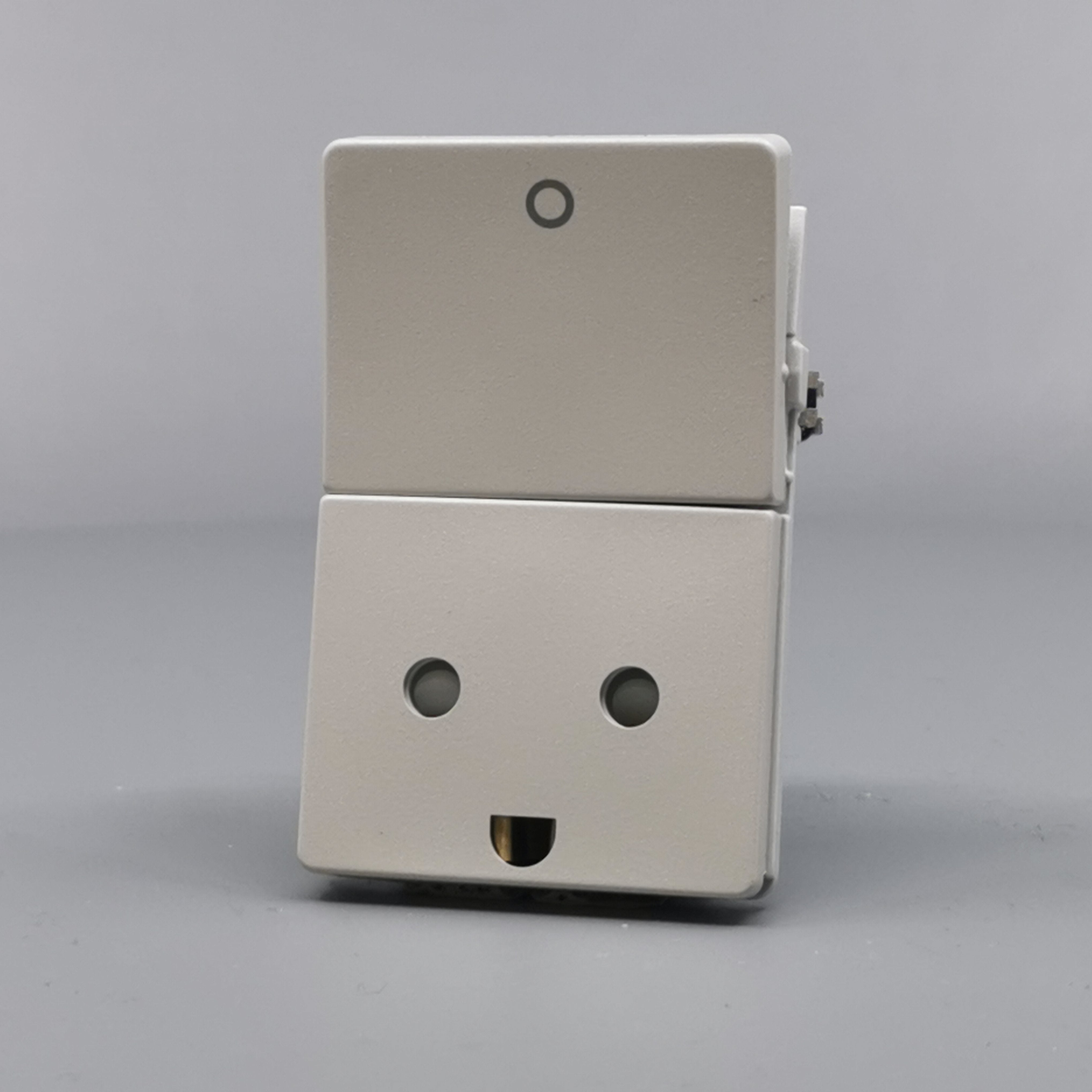 LK FUGA stikk med 2-pol afbryder 2-pol m j lysegrå