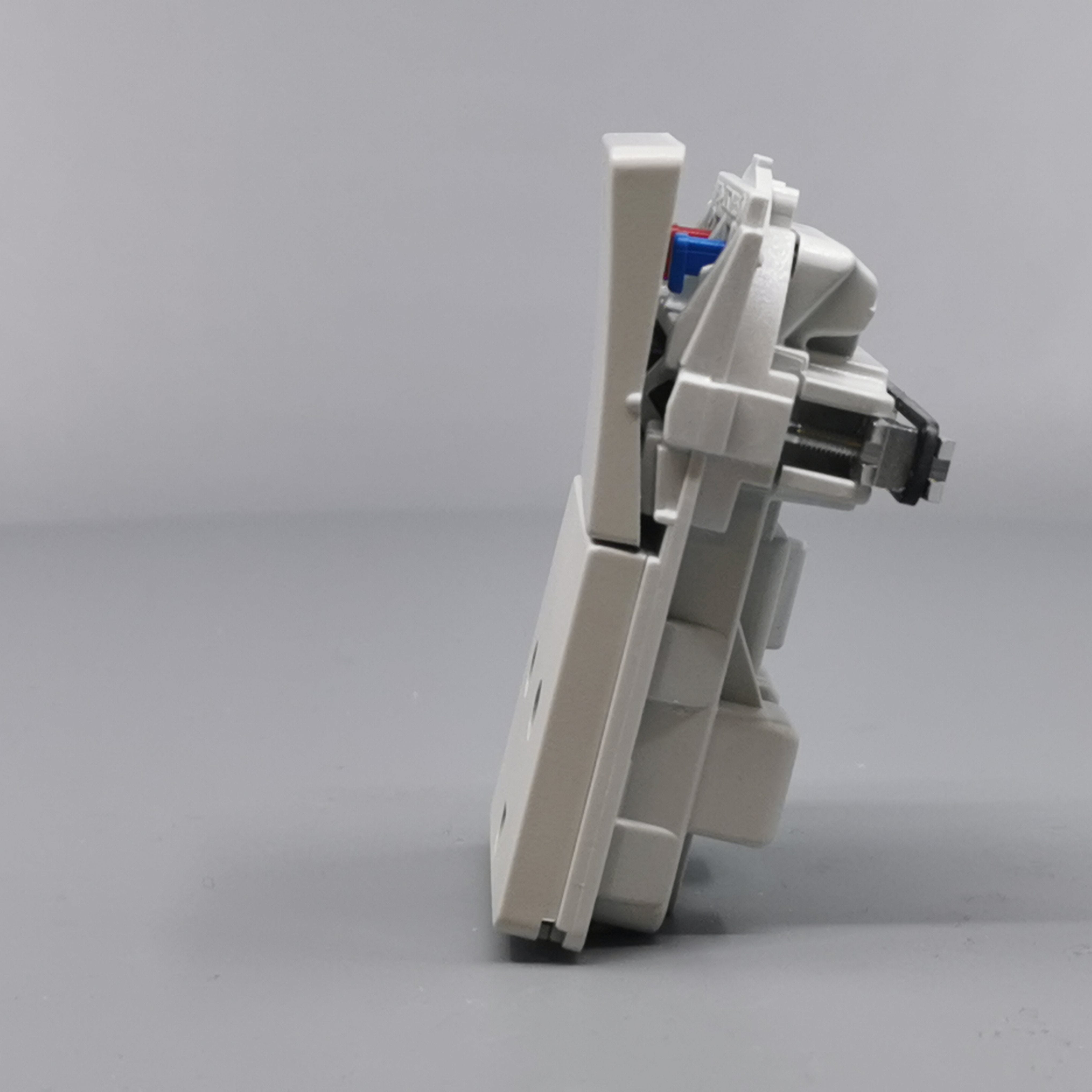 LK FUGA stikk med 2-pol afbryder 2-pol m j lysegrå