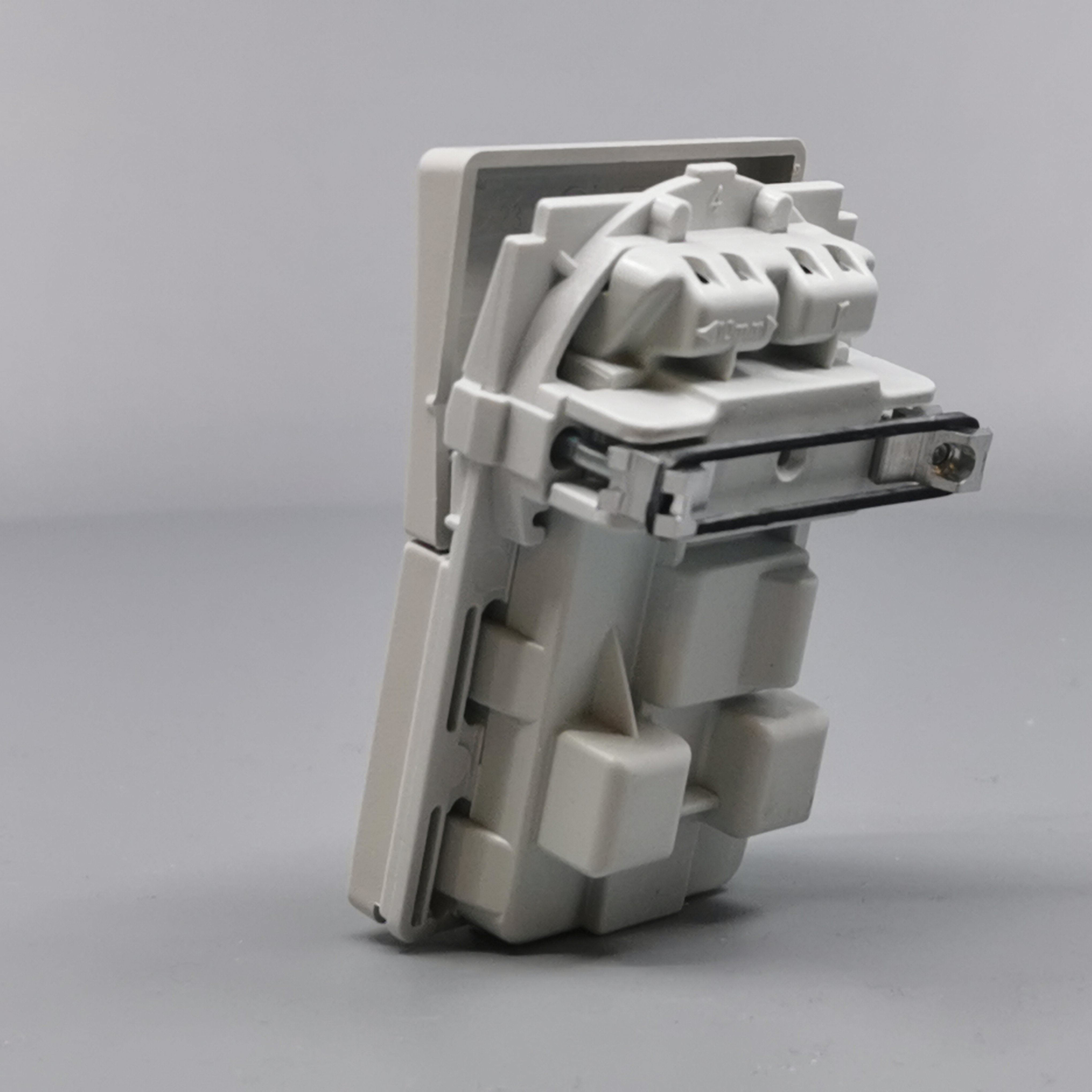 LK FUGA stikk med 2-pol afbryder 2-pol m j lysegrå