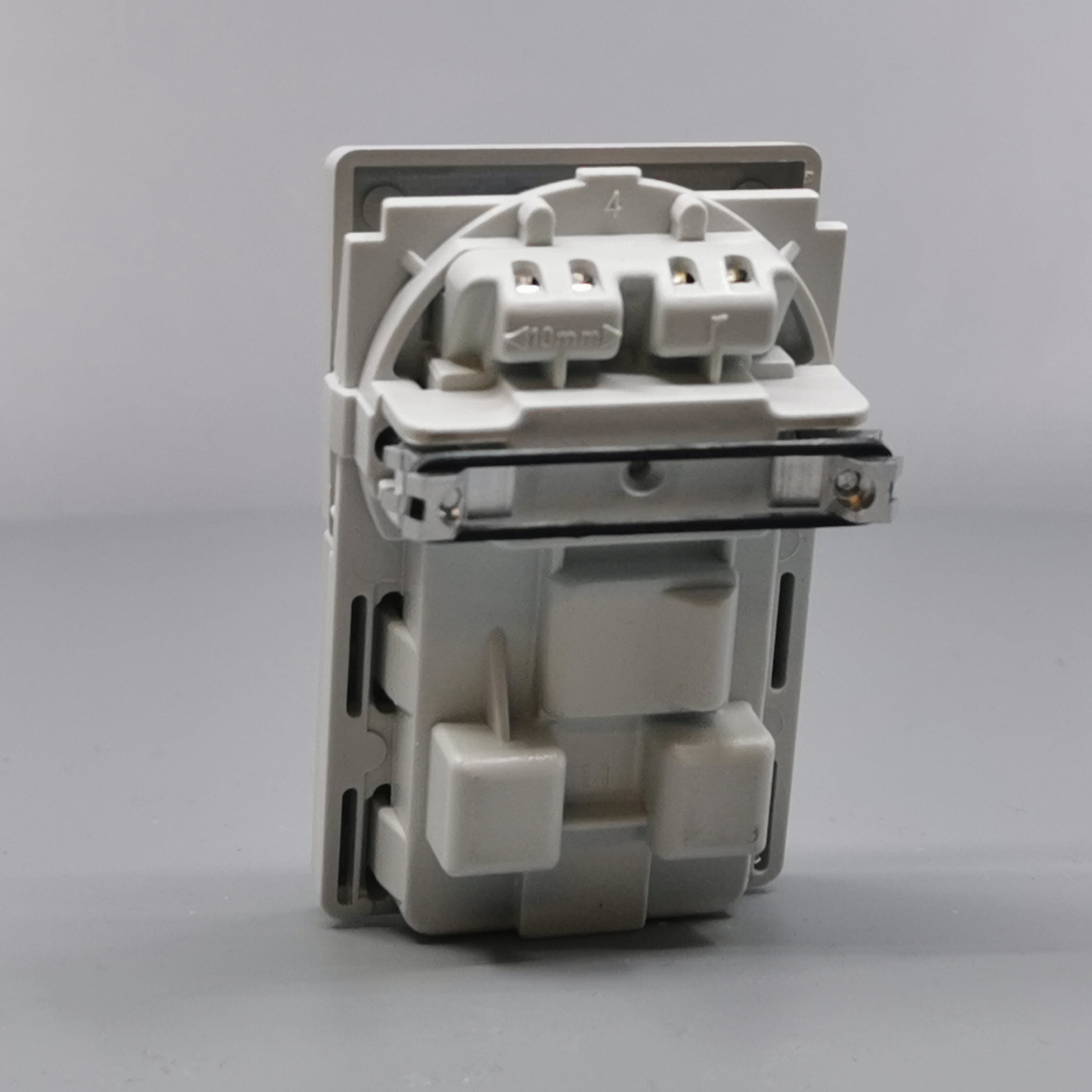 LK FUGA stikk med 2-pol afbryder 2-pol m j lysegrå