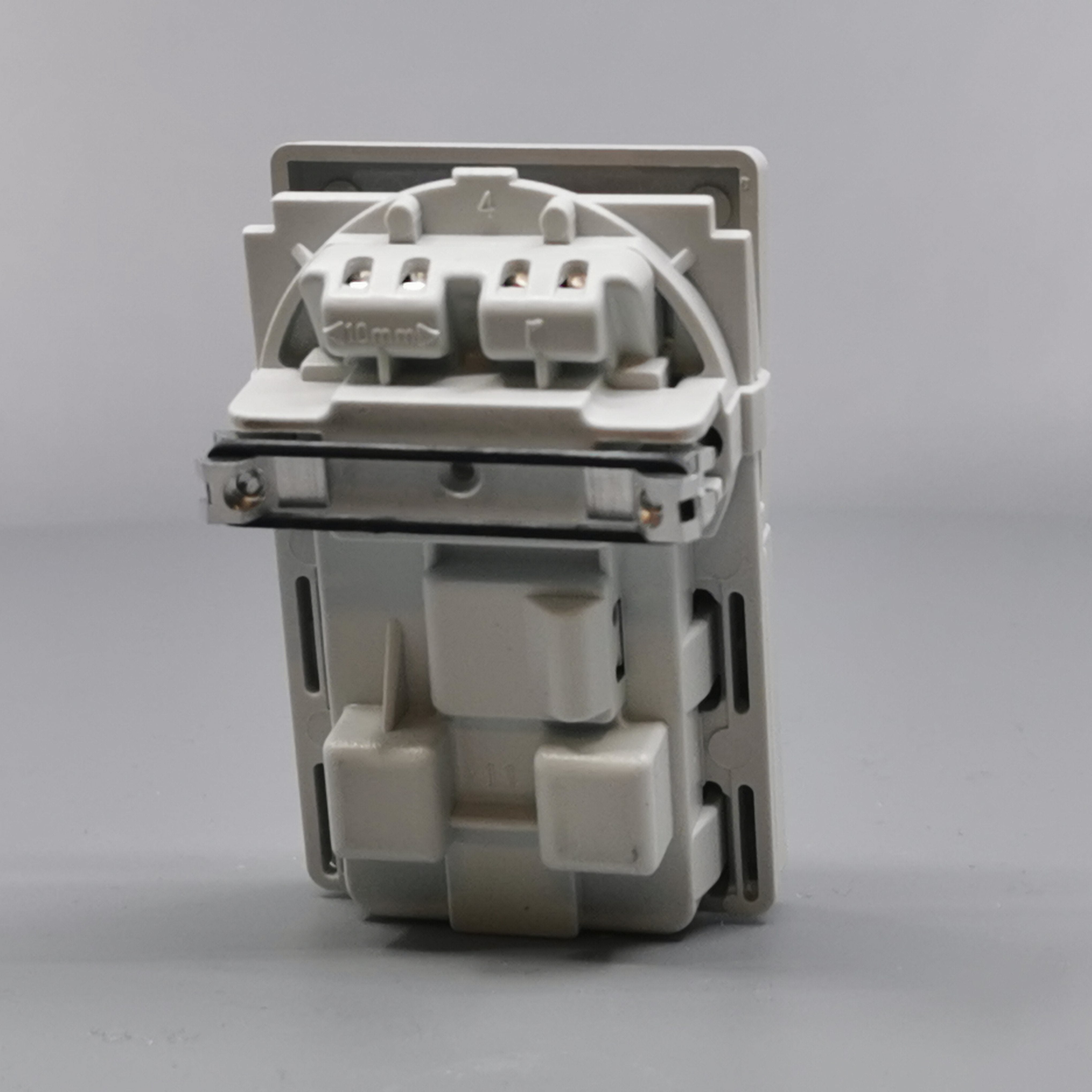 LK FUGA stikk med 2-pol afbryder 2-pol m j lysegrå