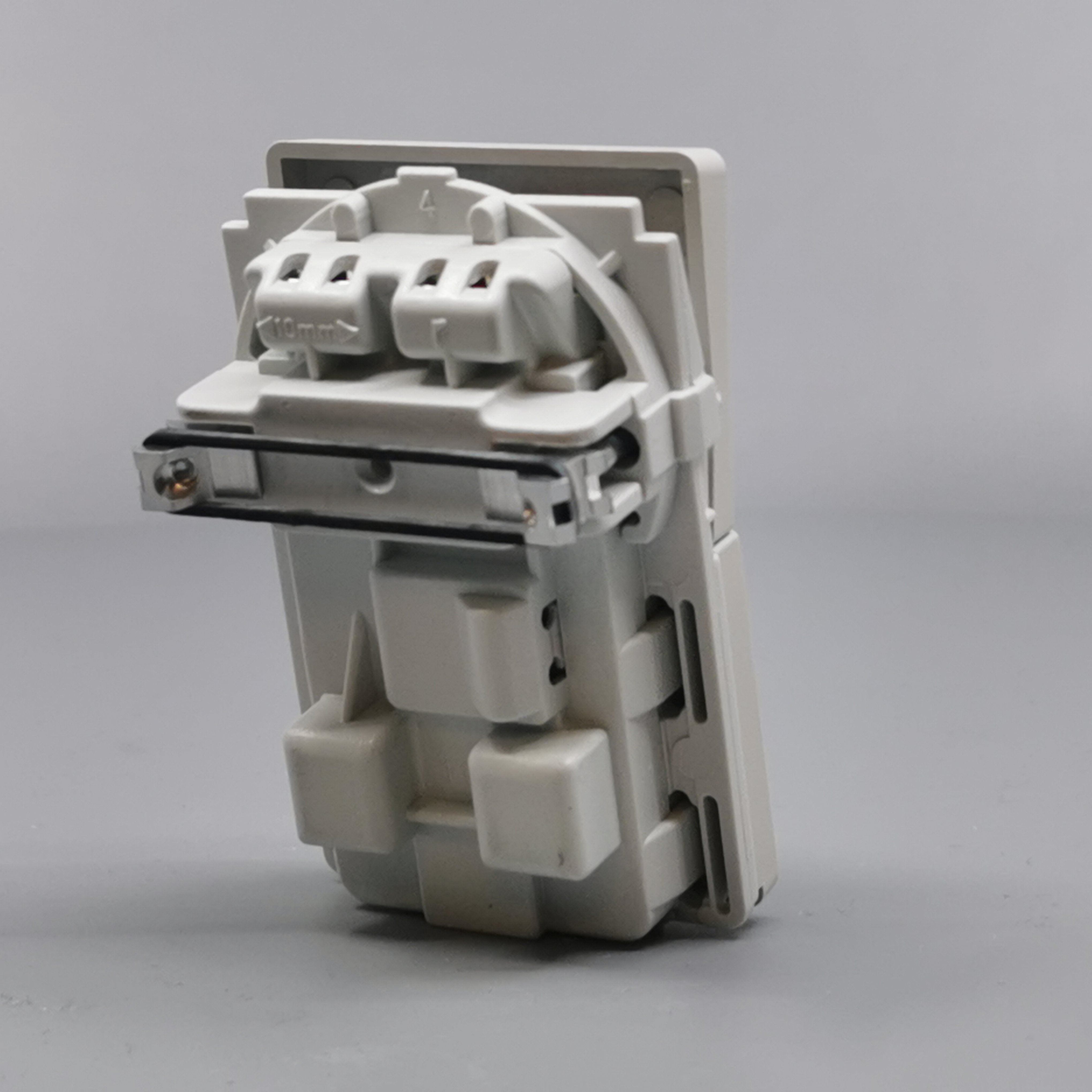 LK FUGA stikk med 2-pol afbryder 2-pol m j lysegrå