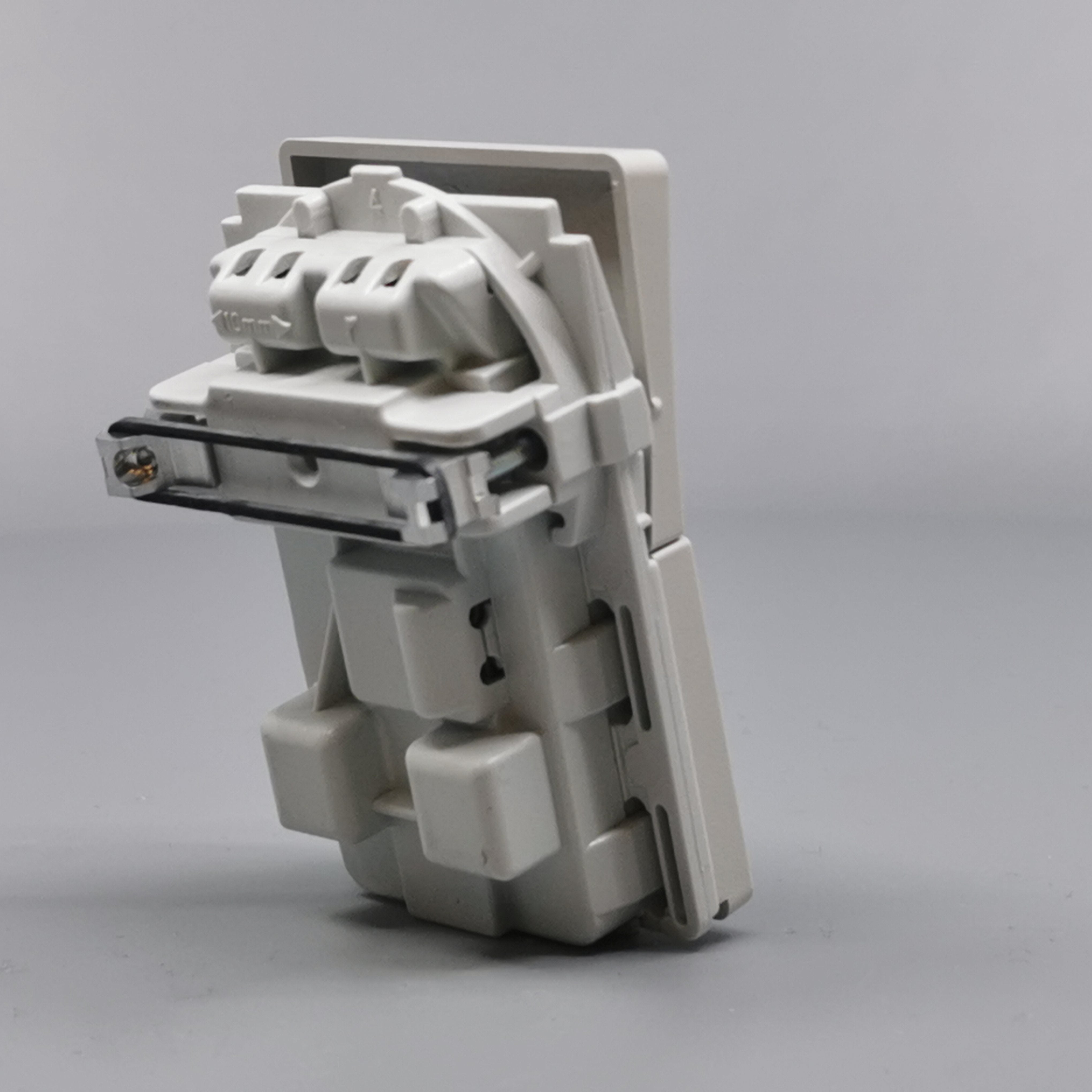 LK FUGA stikk med 2-pol afbryder 2-pol m j lysegrå