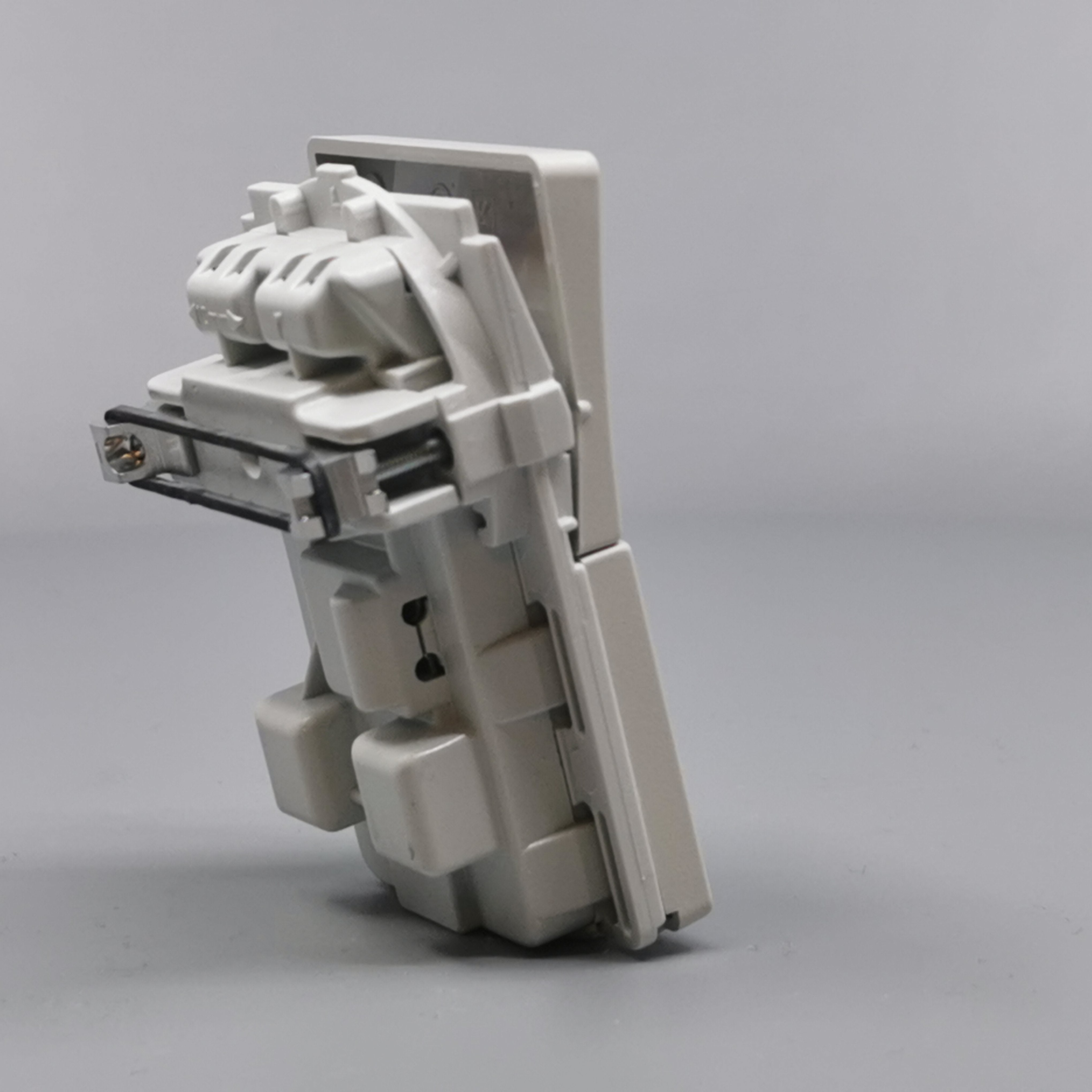 LK FUGA stikk med 2-pol afbryder 2-pol m j lysegrå