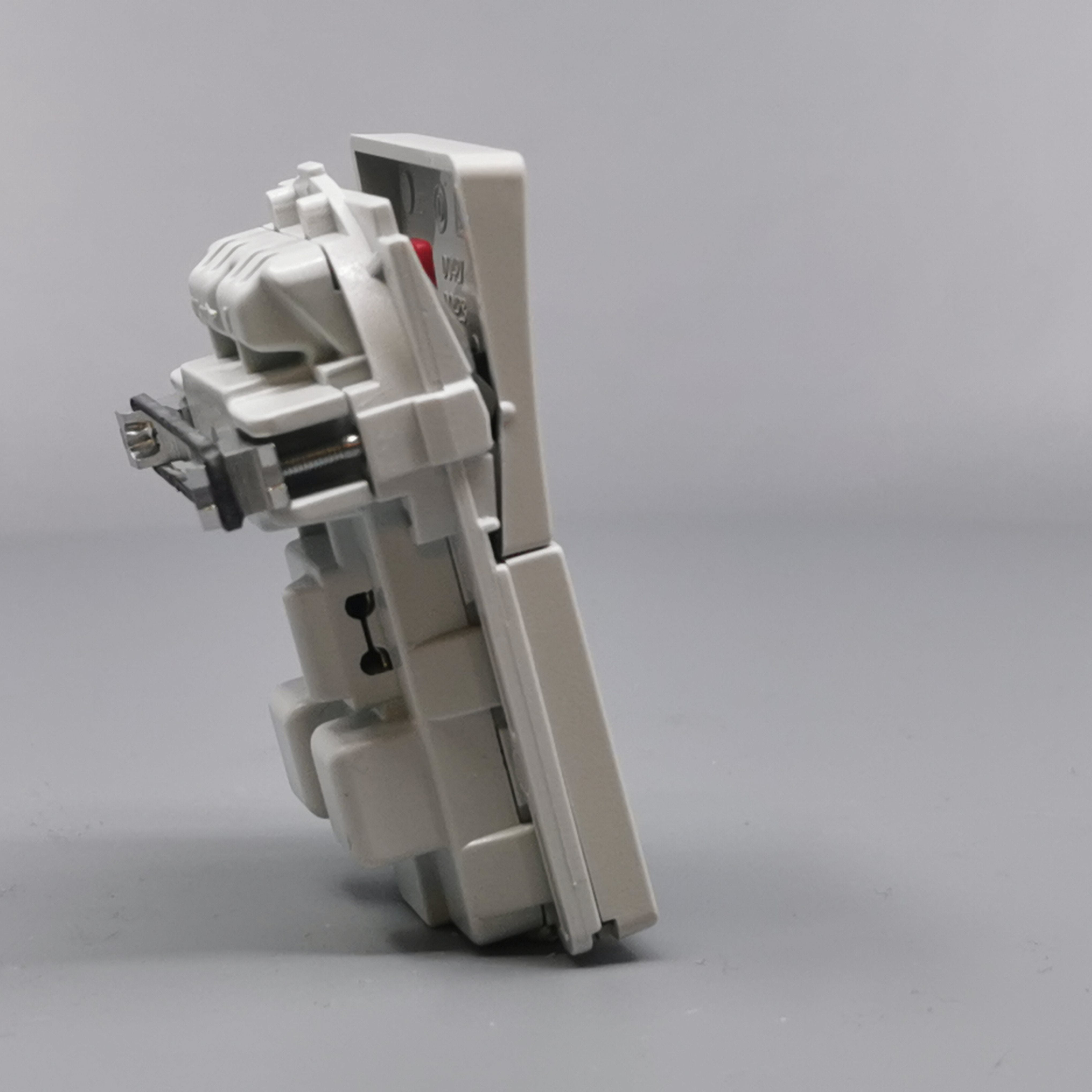 LK FUGA stikk med 2-pol afbryder 2-pol m j lysegrå