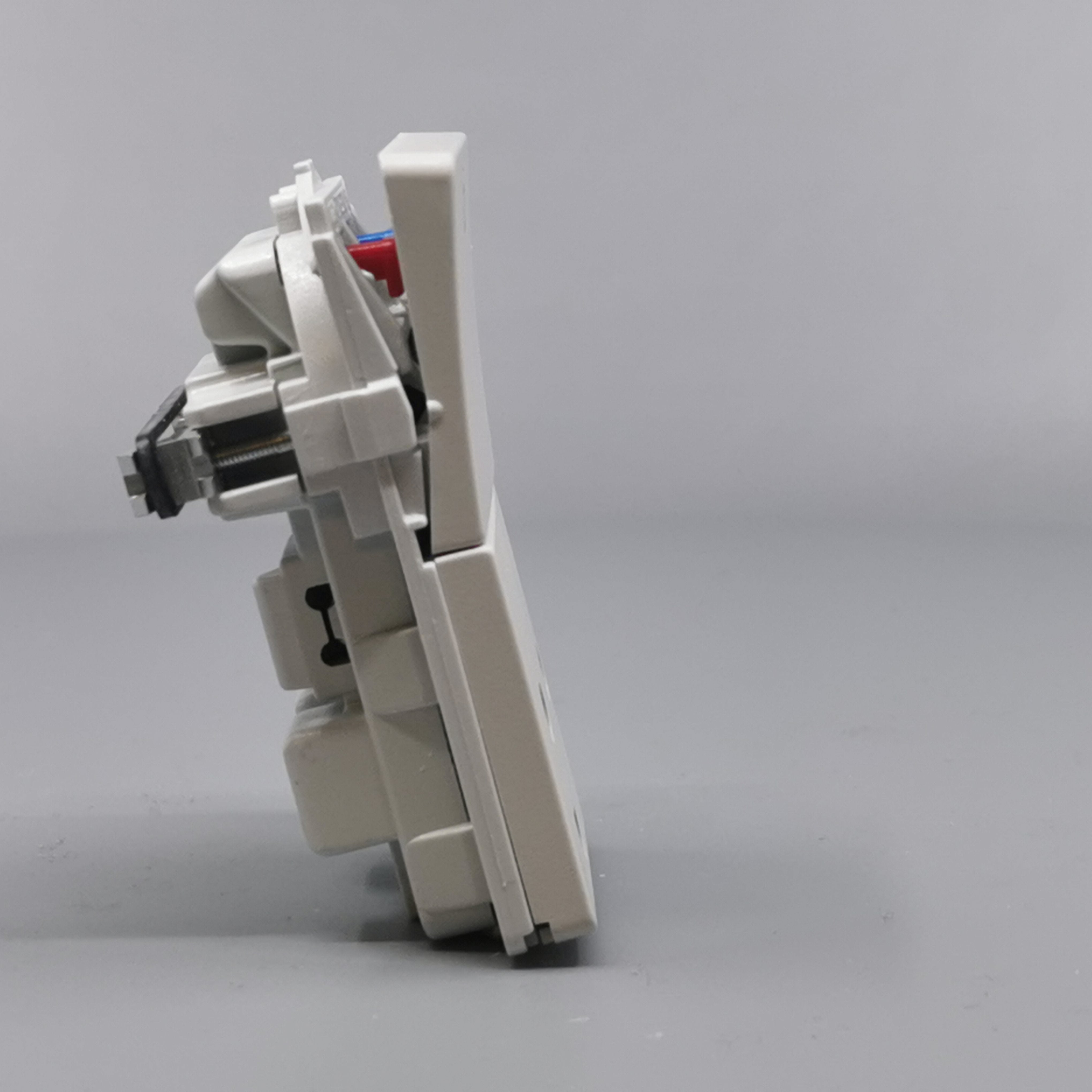 LK FUGA stikk med 2-pol afbryder 2-pol m j lysegrå