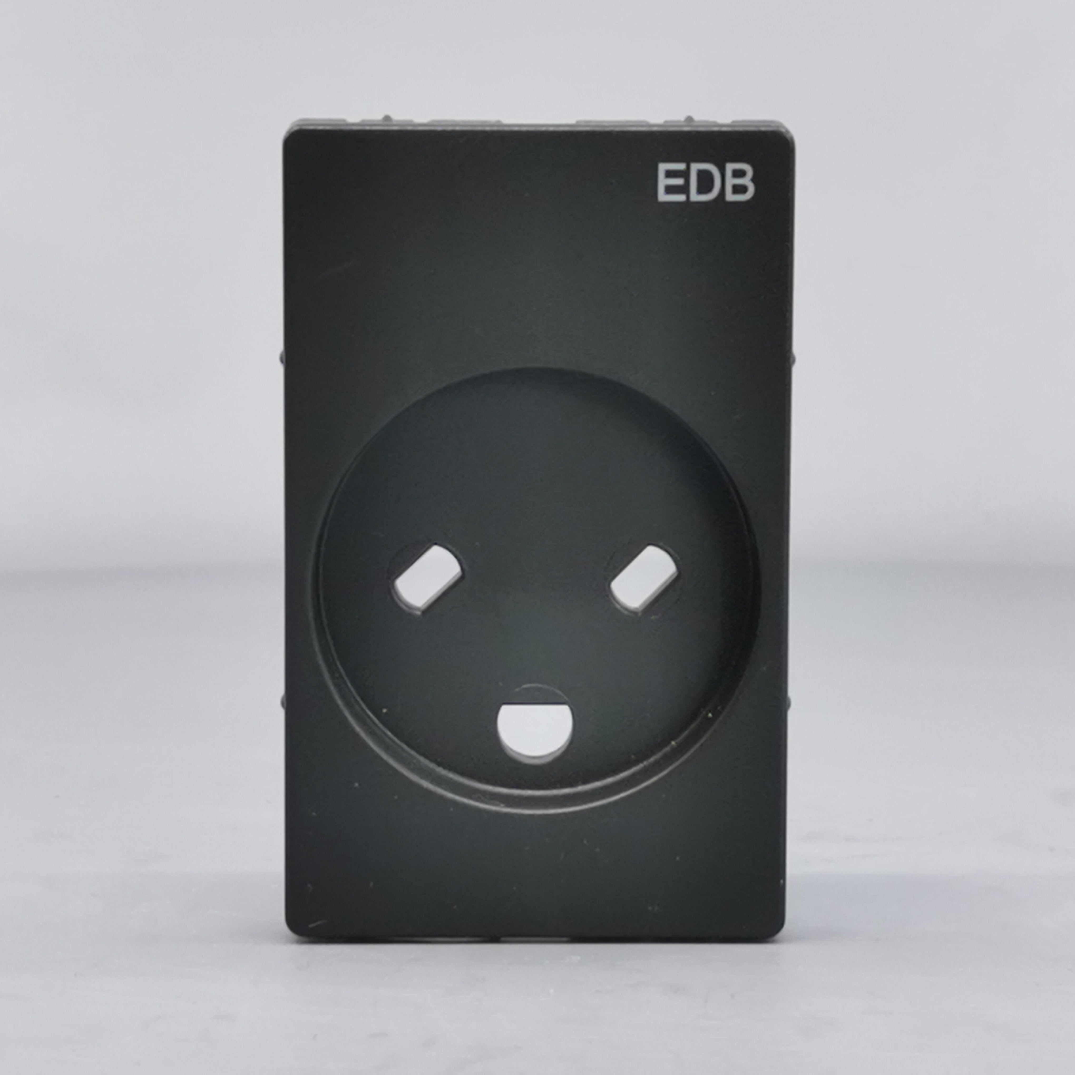 Fuga afdækning for EDB stikkontakt 1½m koksgrå