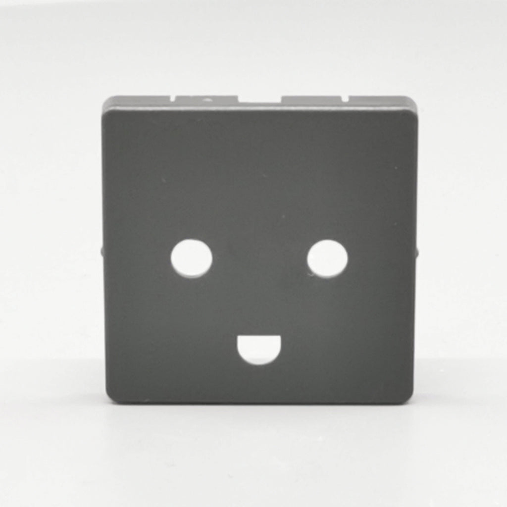Afdækning f. stikkontakt 1 m. m.J Gl. type koksgrå