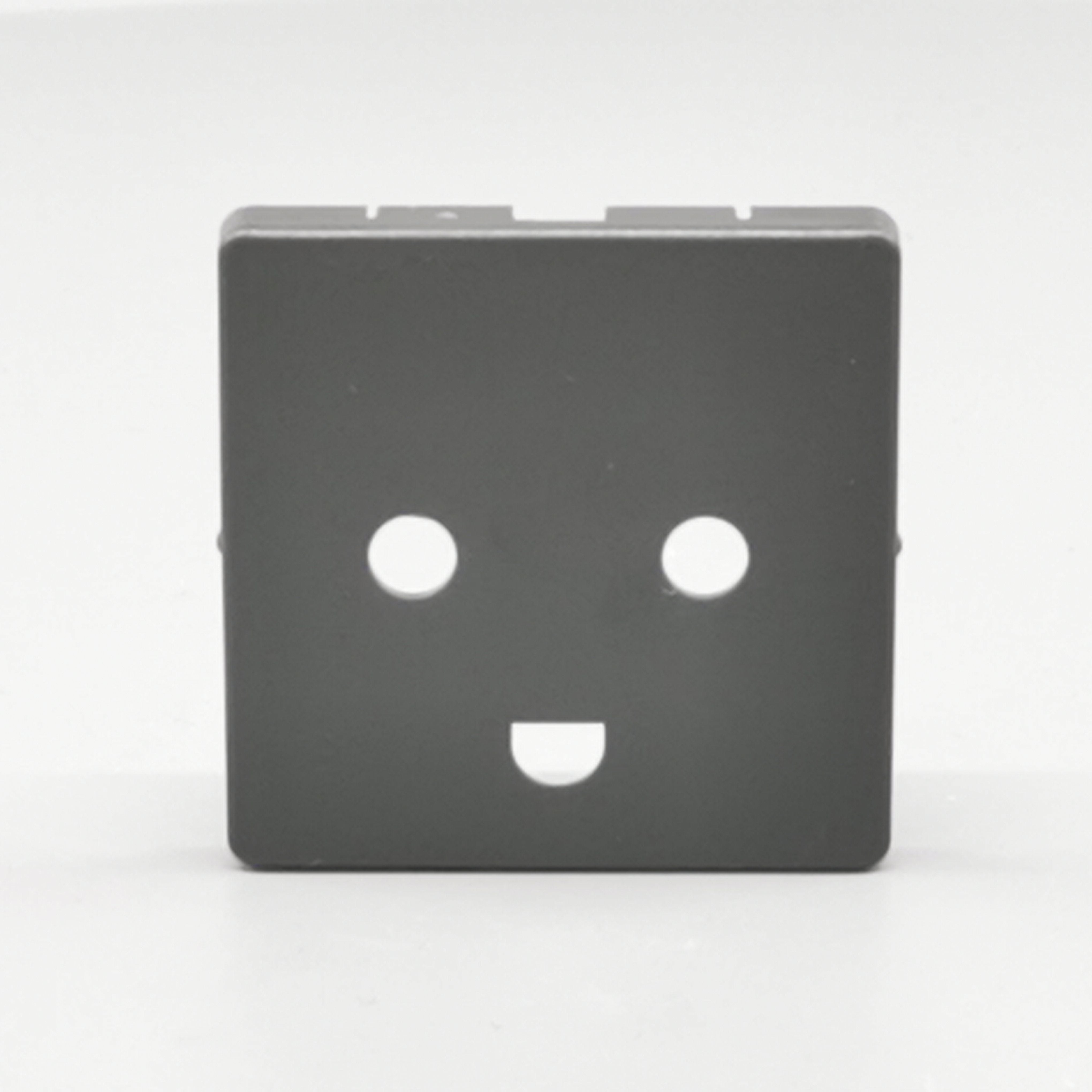 Afdækning f. stikkontakt 1 m. m.J Gl. type koksgrå