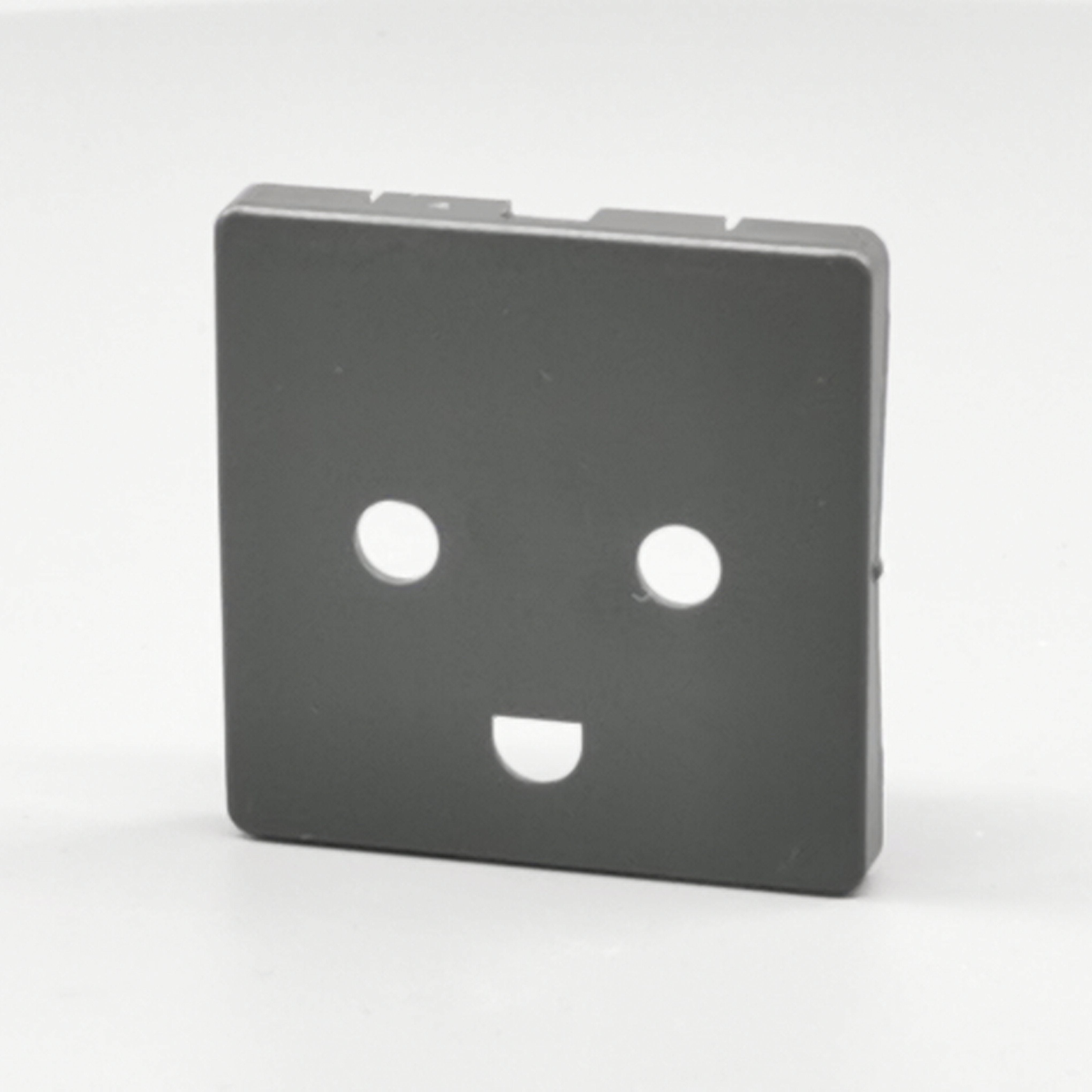 Afdækning f. stikkontakt 1 m. m.J Gl. type koksgrå