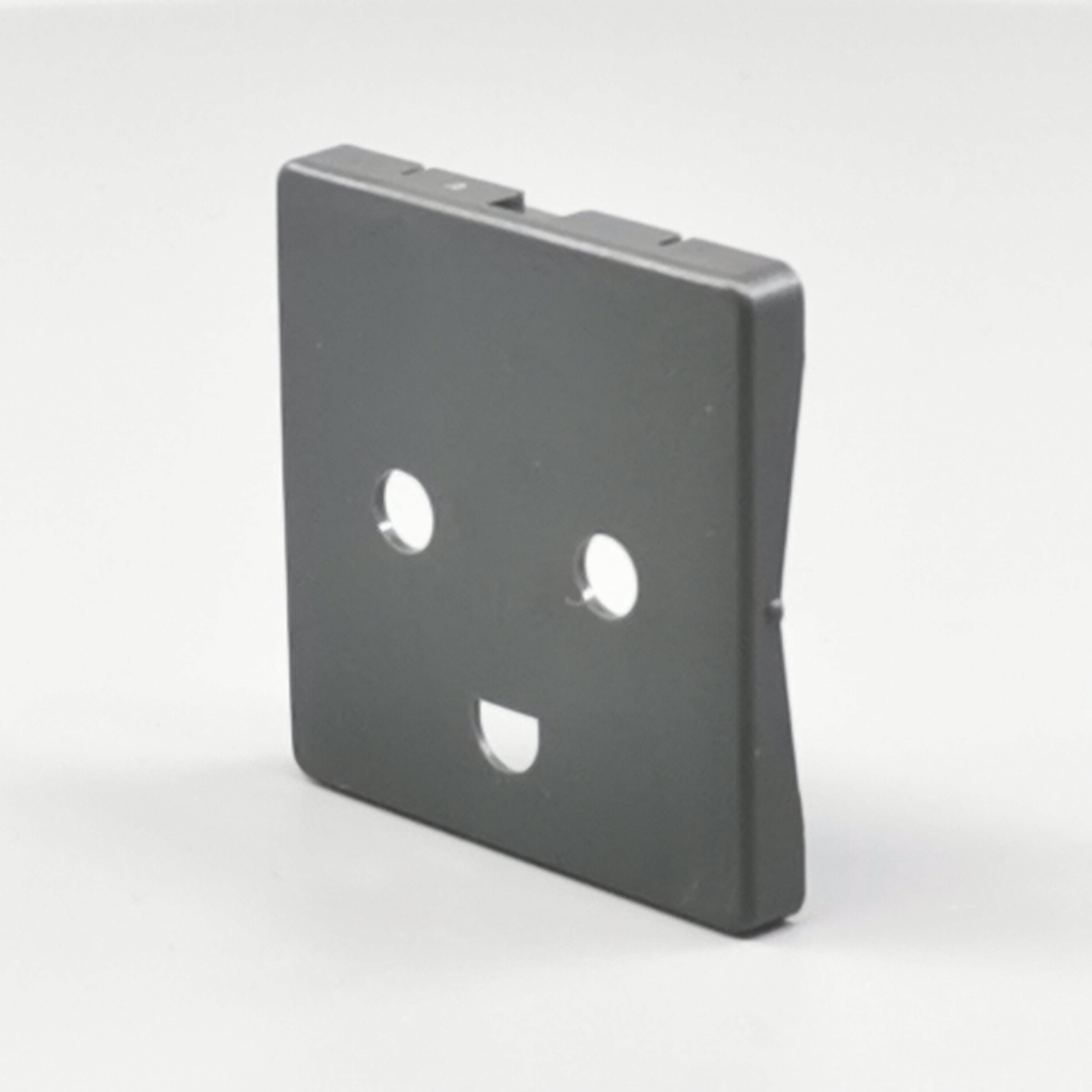 Afdækning f. stikkontakt 1 m. m.J Gl. type koksgrå