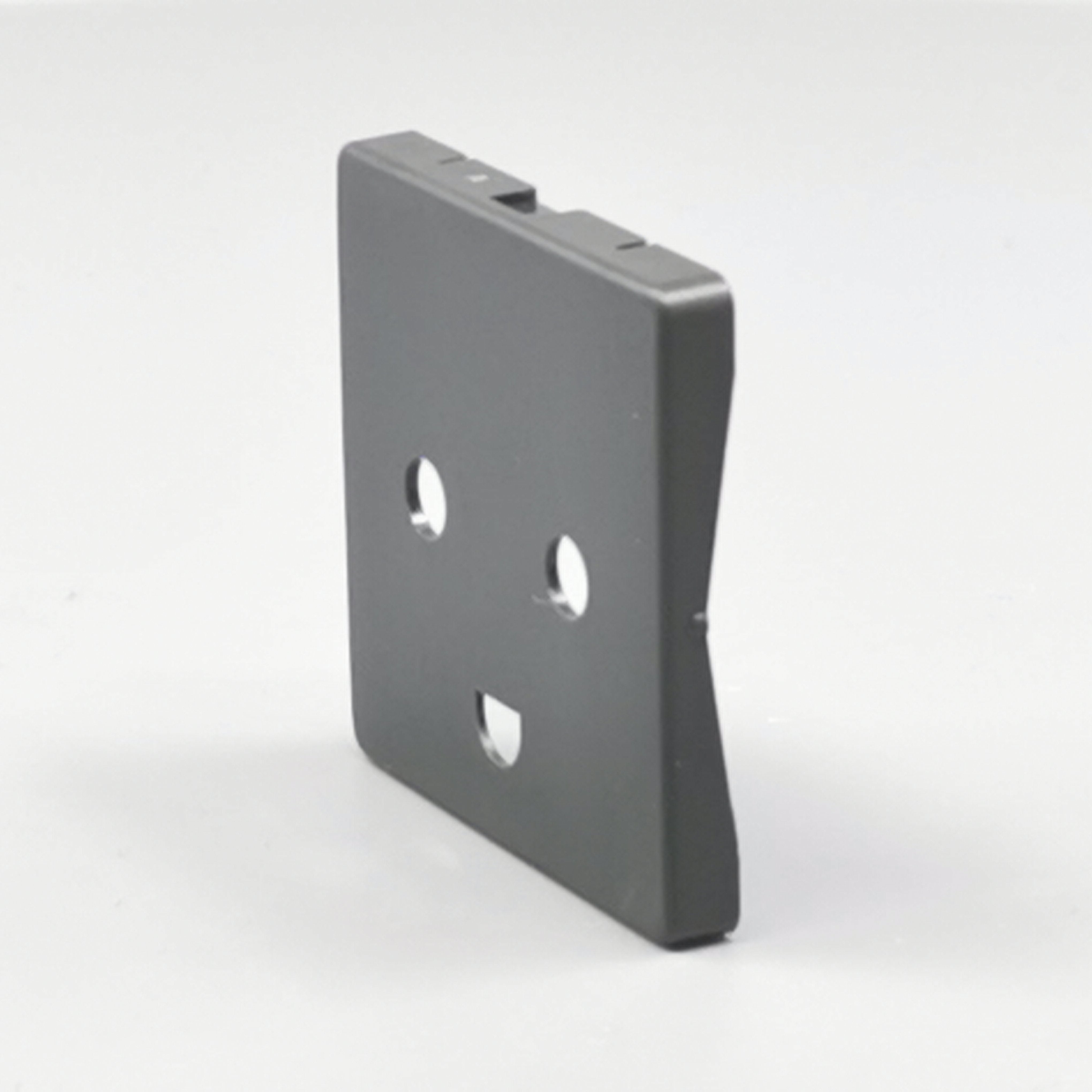 Afdækning f. stikkontakt 1 m. m.J Gl. type koksgrå