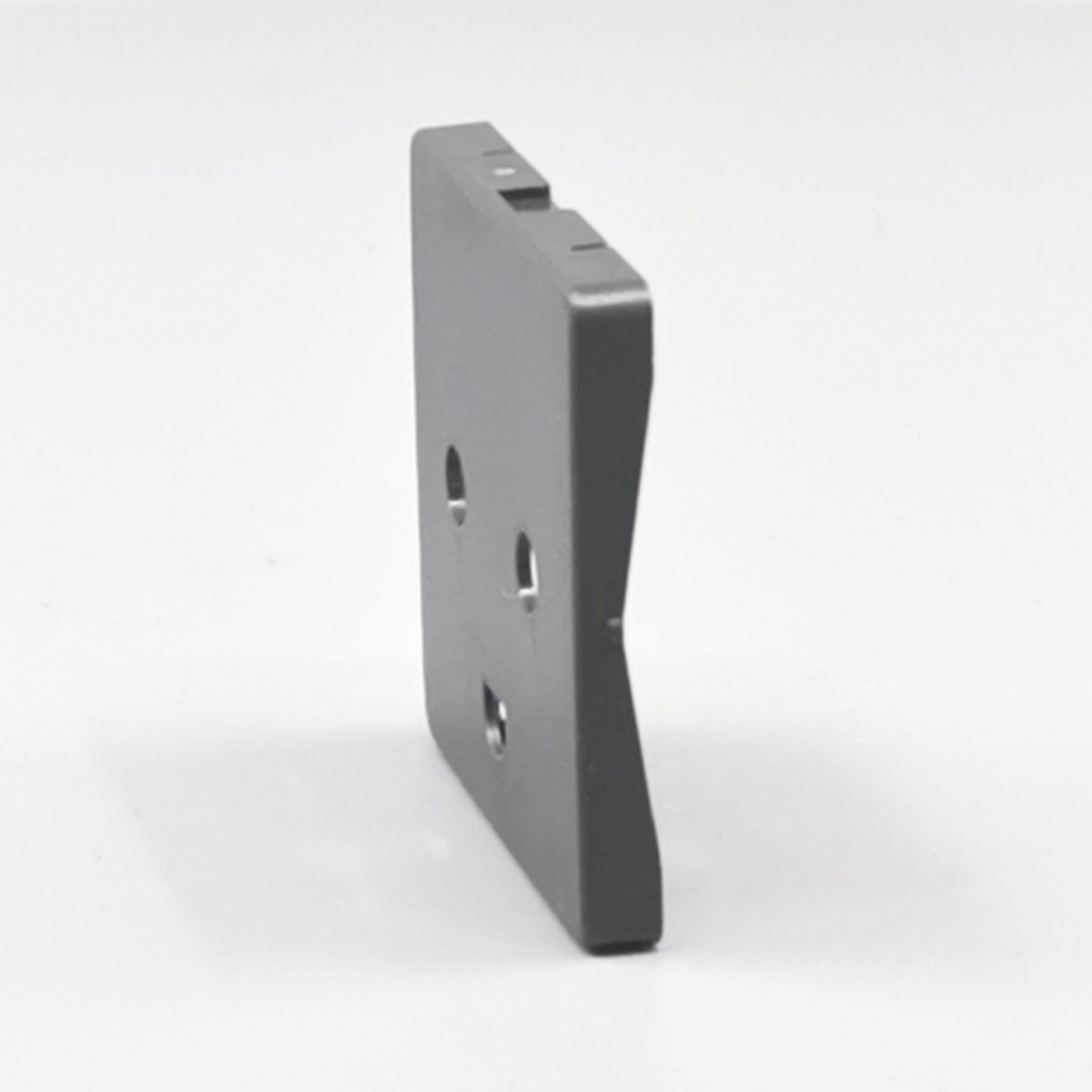 Afdækning f. stikkontakt 1 m. m.J Gl. type koksgrå