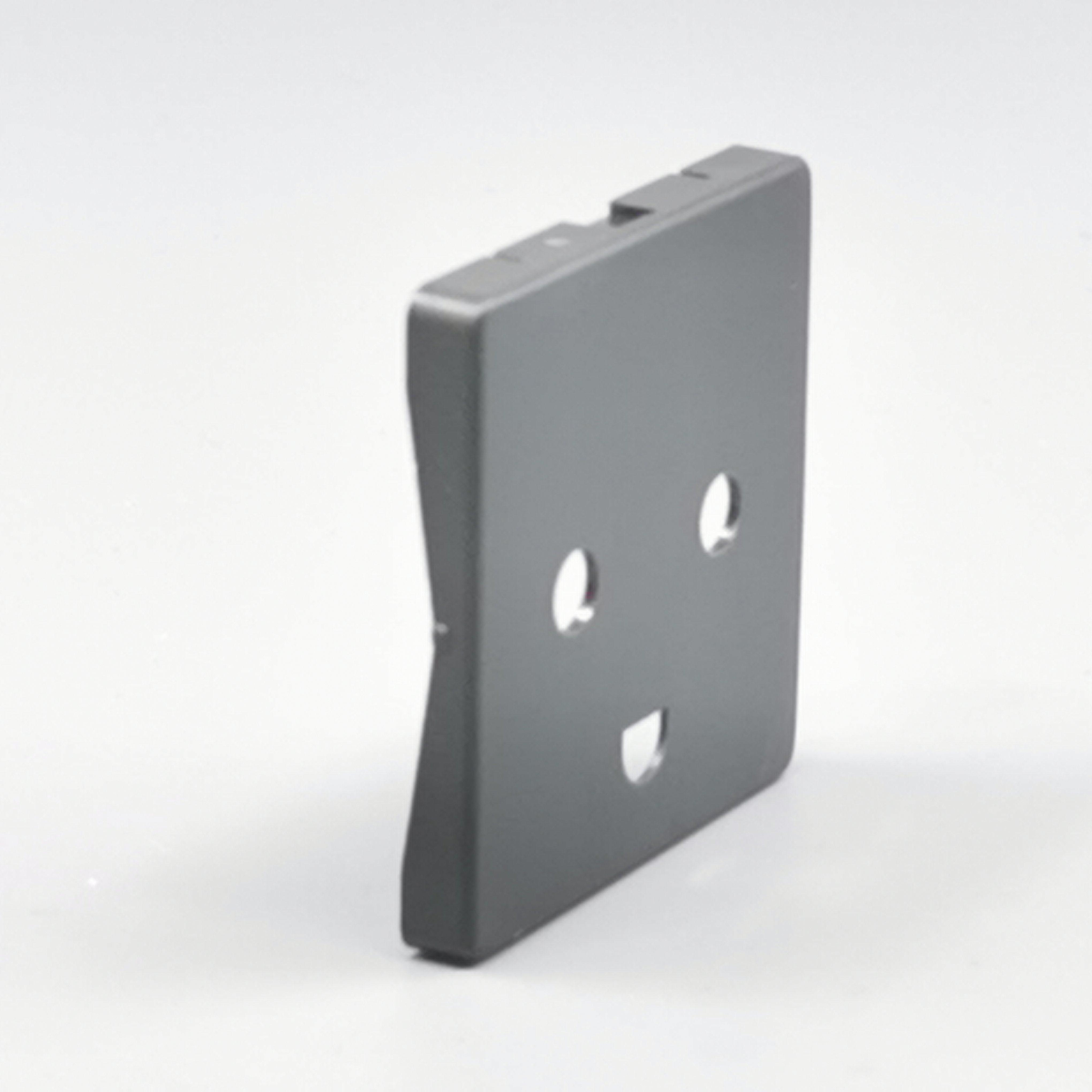 Afdækning f. stikkontakt 1 m. m.J Gl. type koksgrå