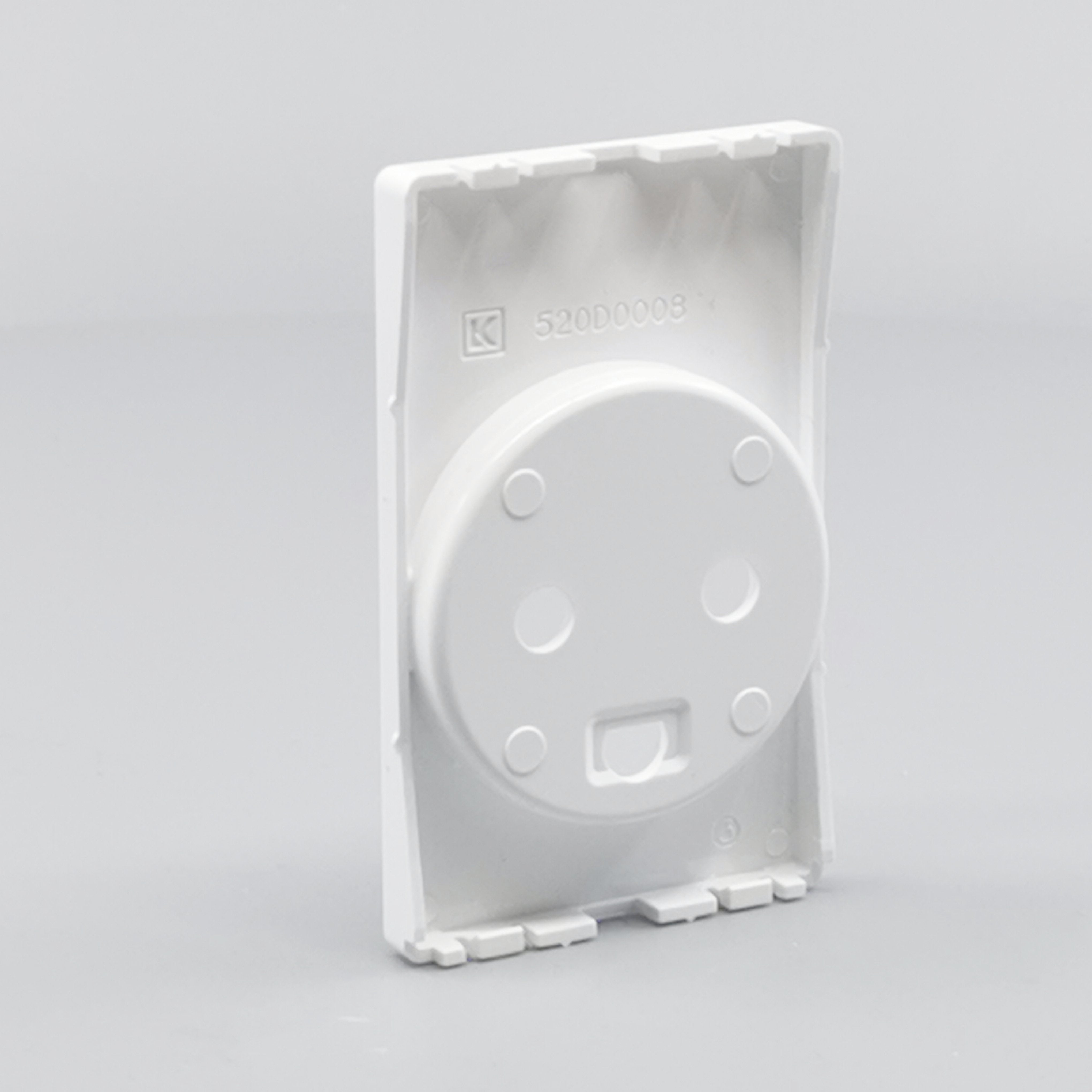 Fuga Afdækning for stikkontakt 1½ modul hvid