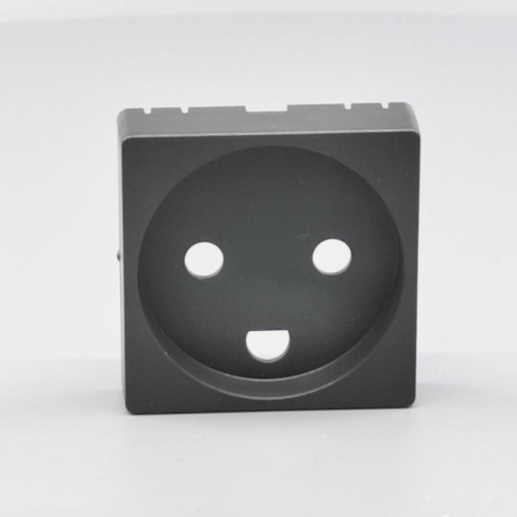 afdækning for stikkontakt 1 modul koksgrå