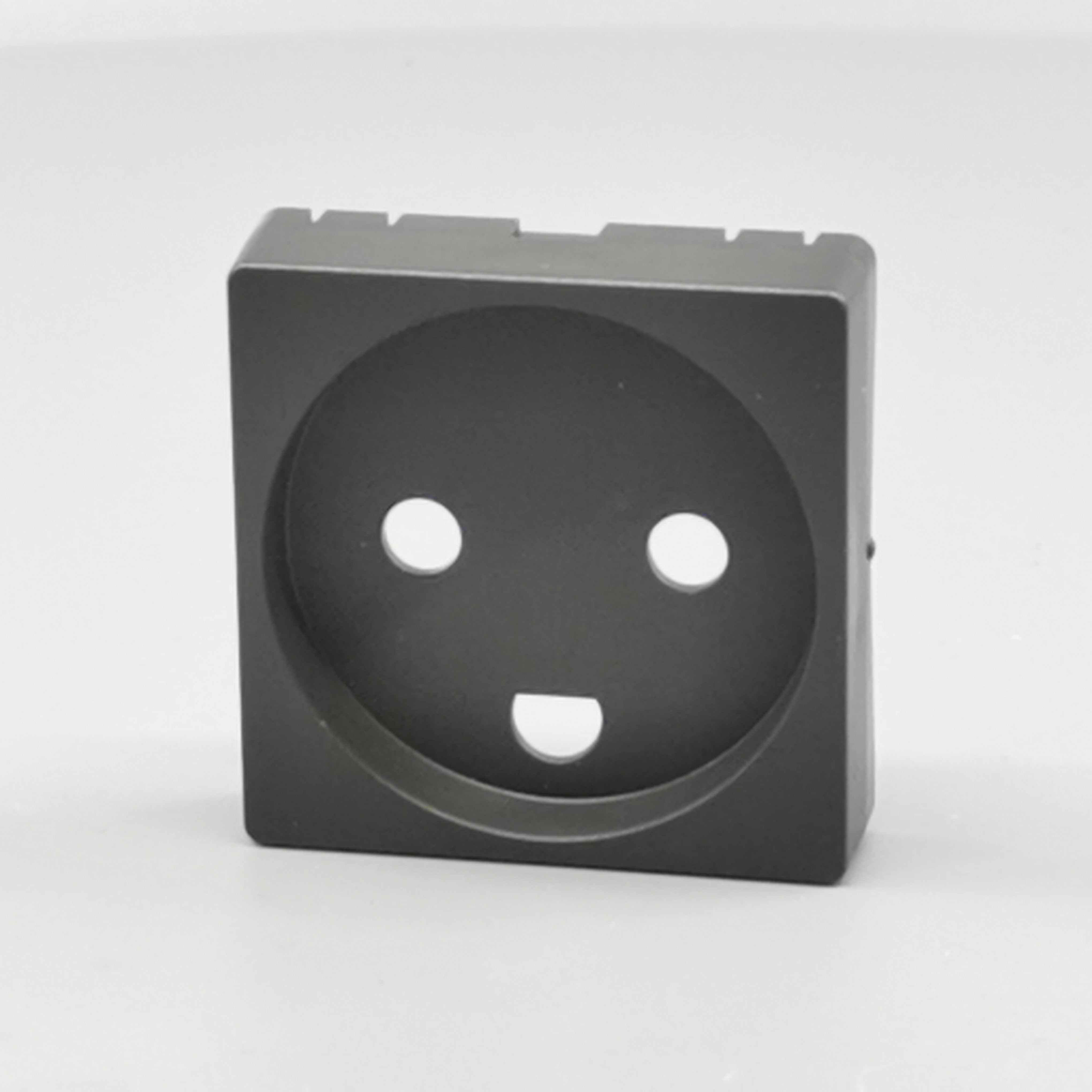 afdækning for stikkontakt 1 modul koksgrå