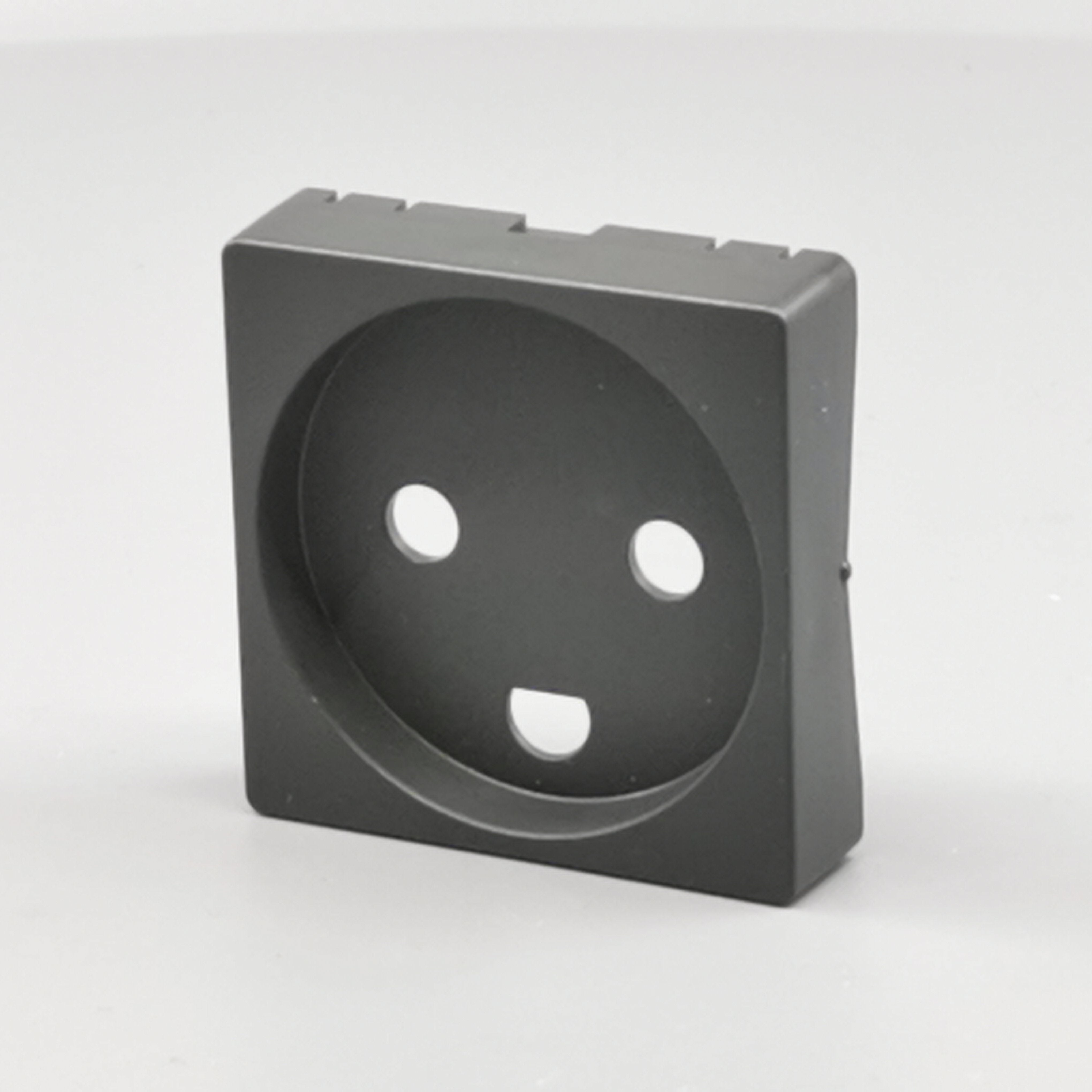 afdækning for stikkontakt 1 modul koksgrå