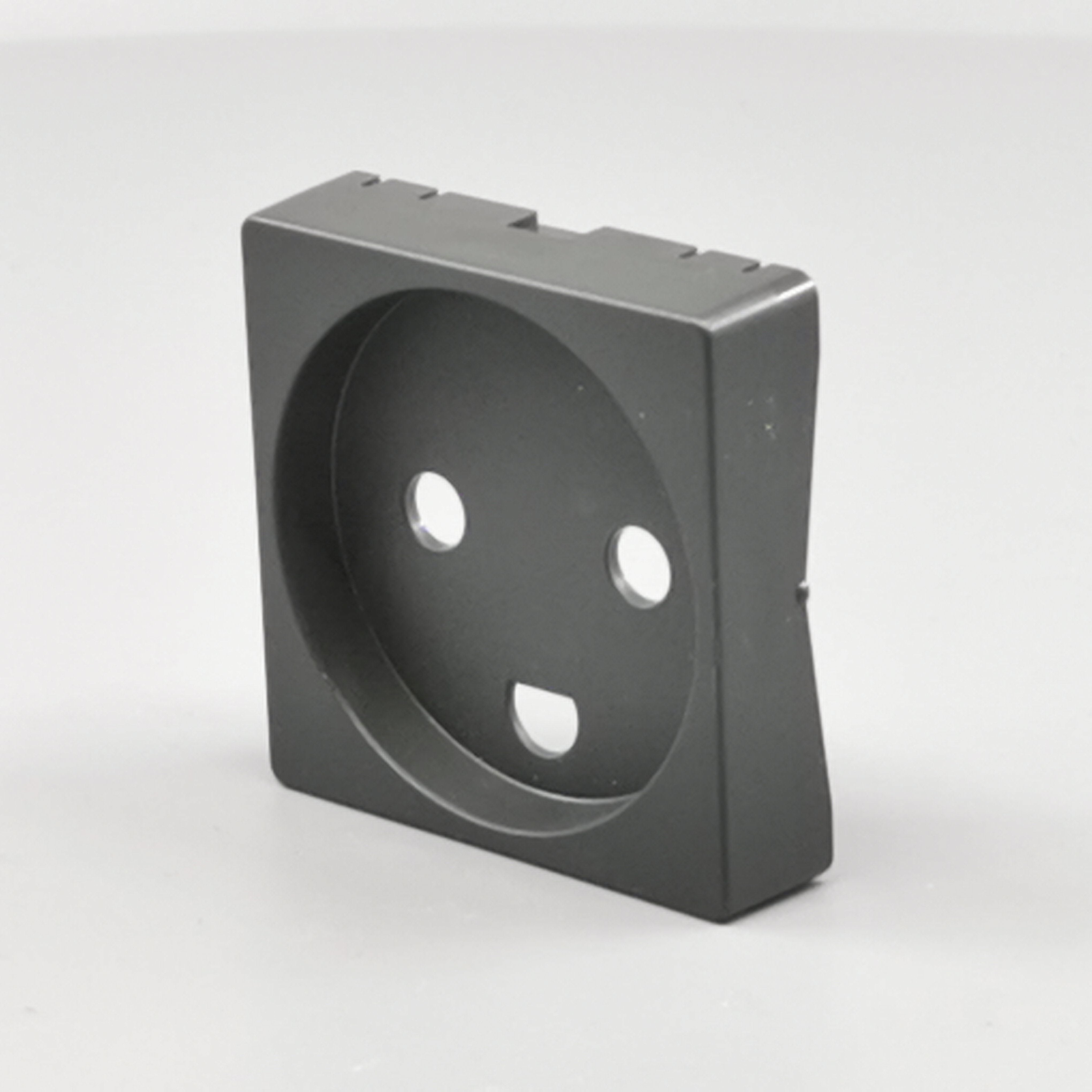 afdækning for stikkontakt 1 modul koksgrå