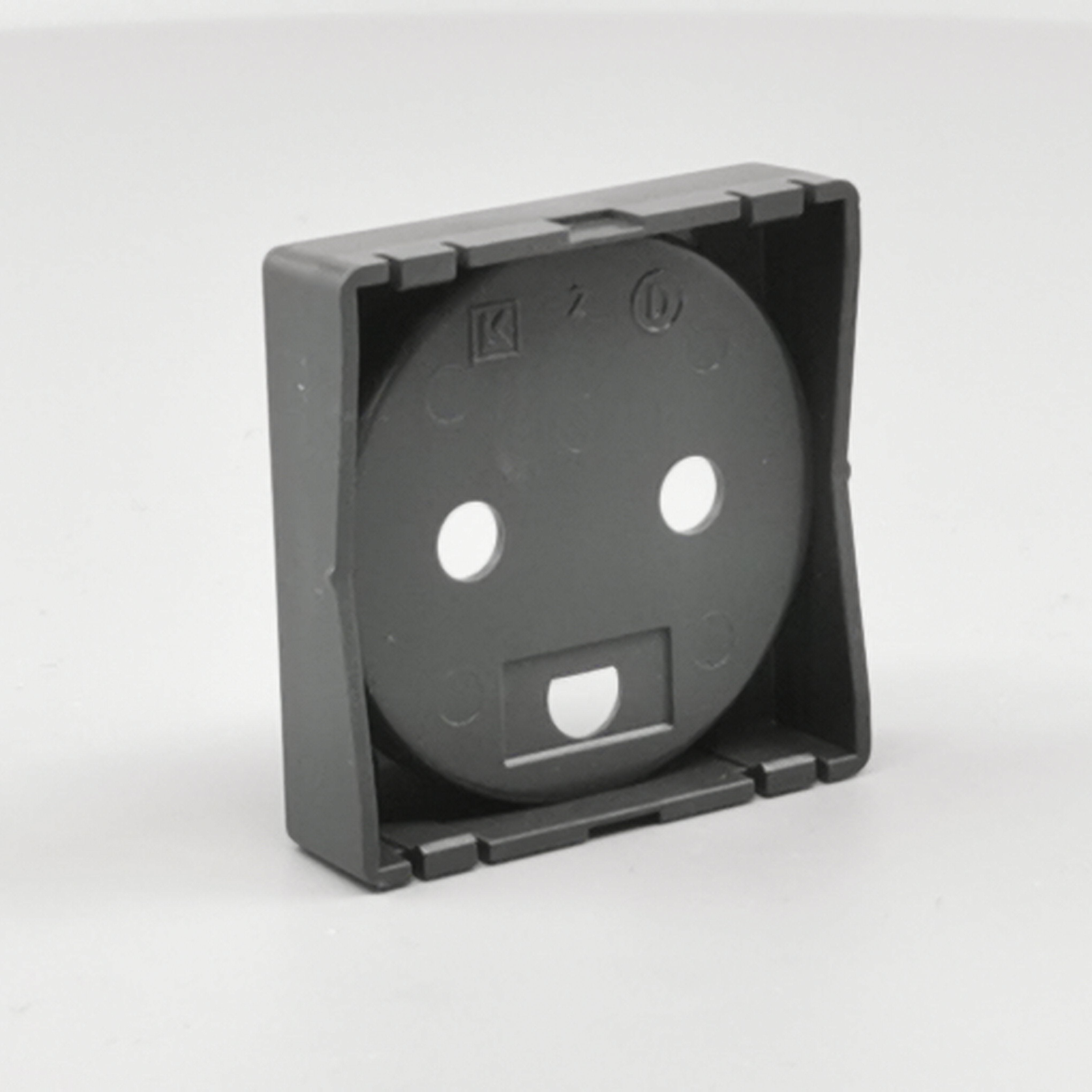 afdækning for stikkontakt 1 modul koksgrå