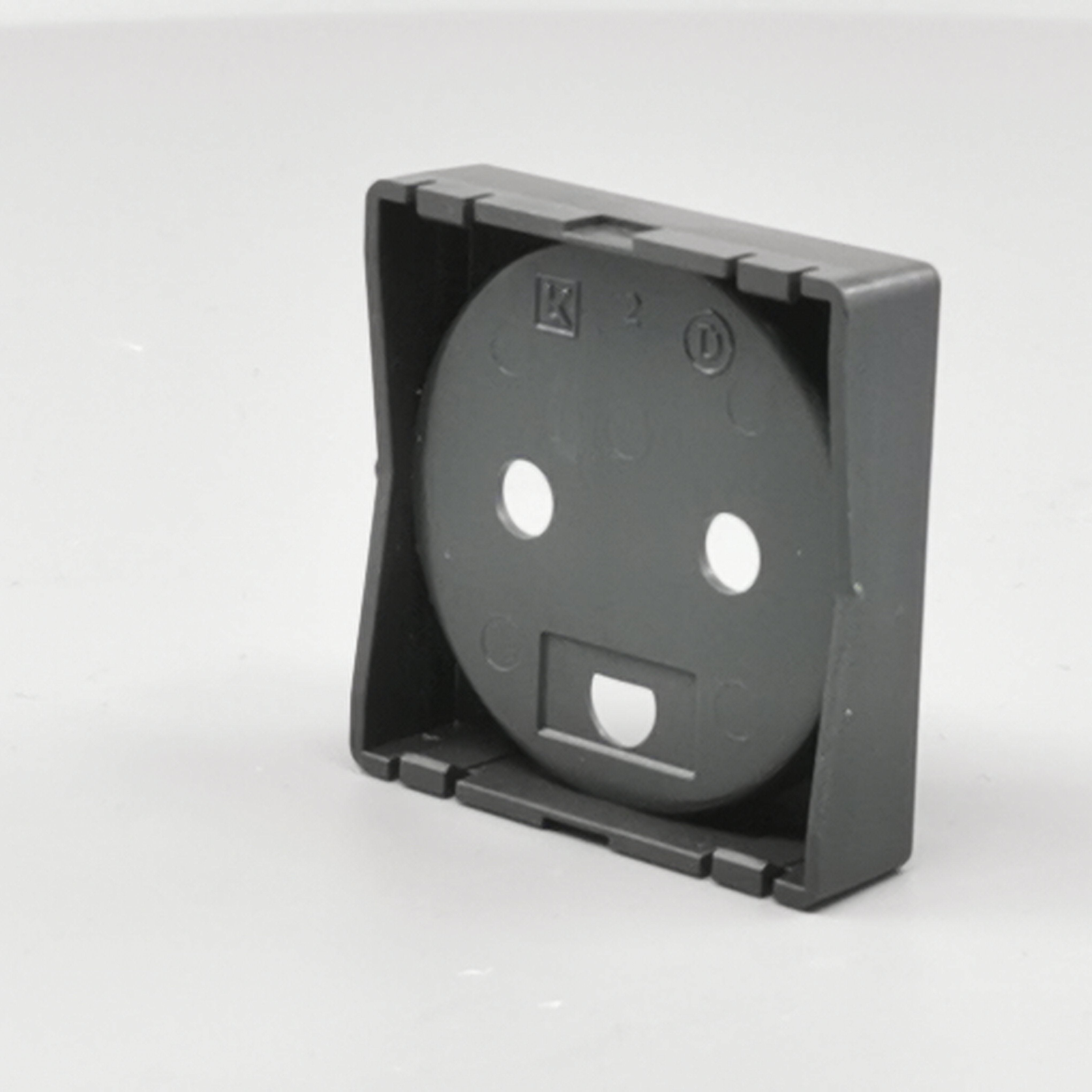 afdækning for stikkontakt 1 modul koksgrå