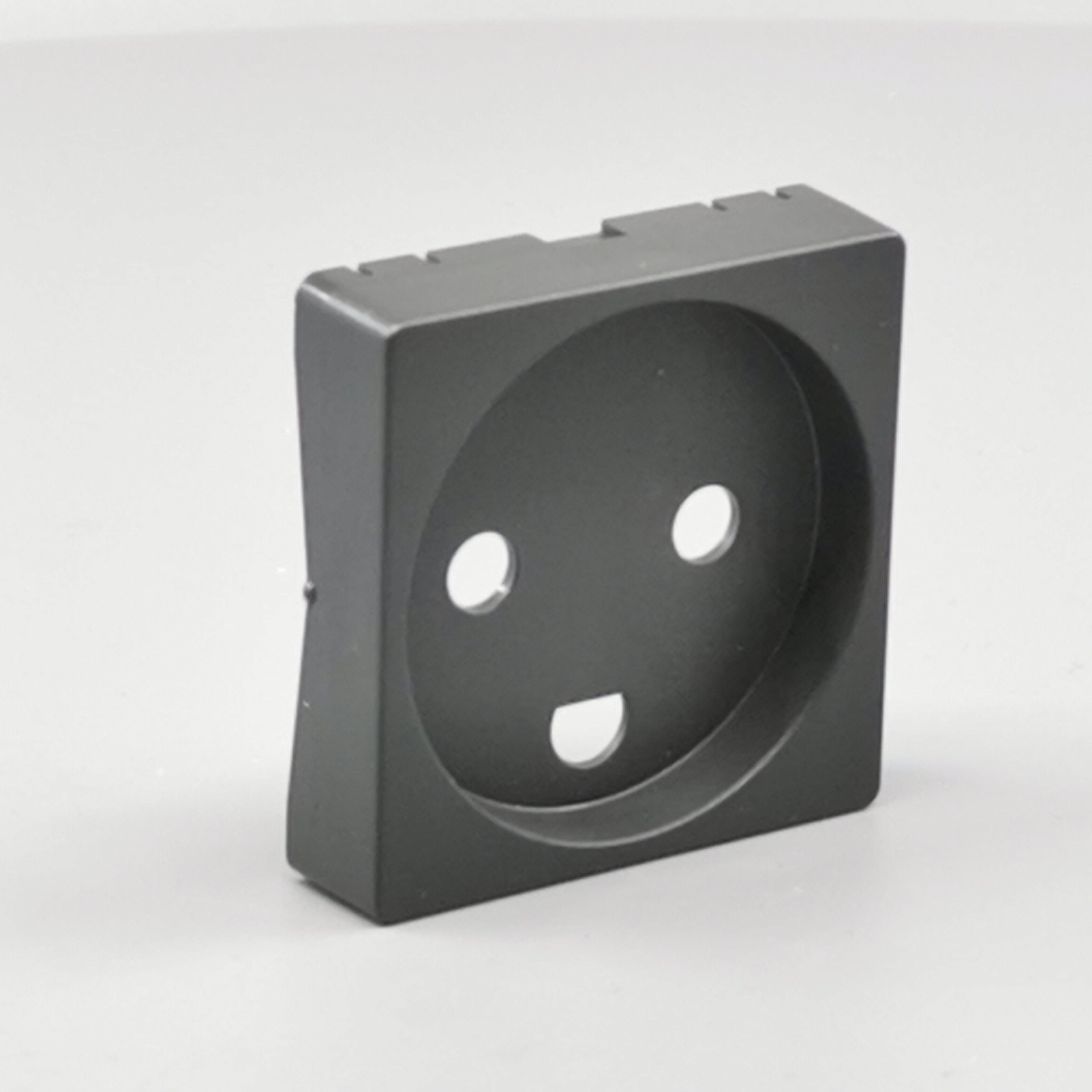 afdækning for stikkontakt 1 modul koksgrå