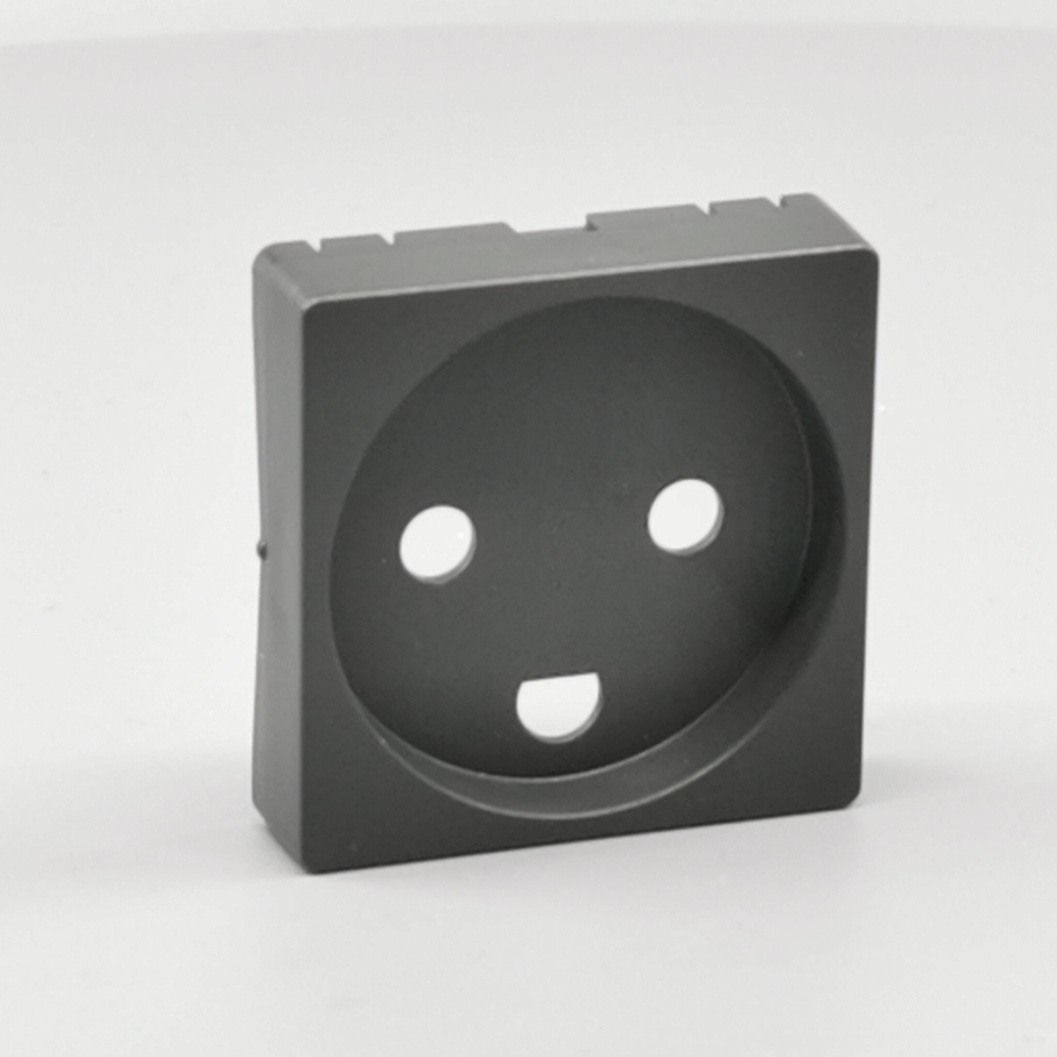 afdækning for stikkontakt 1 modul koksgrå