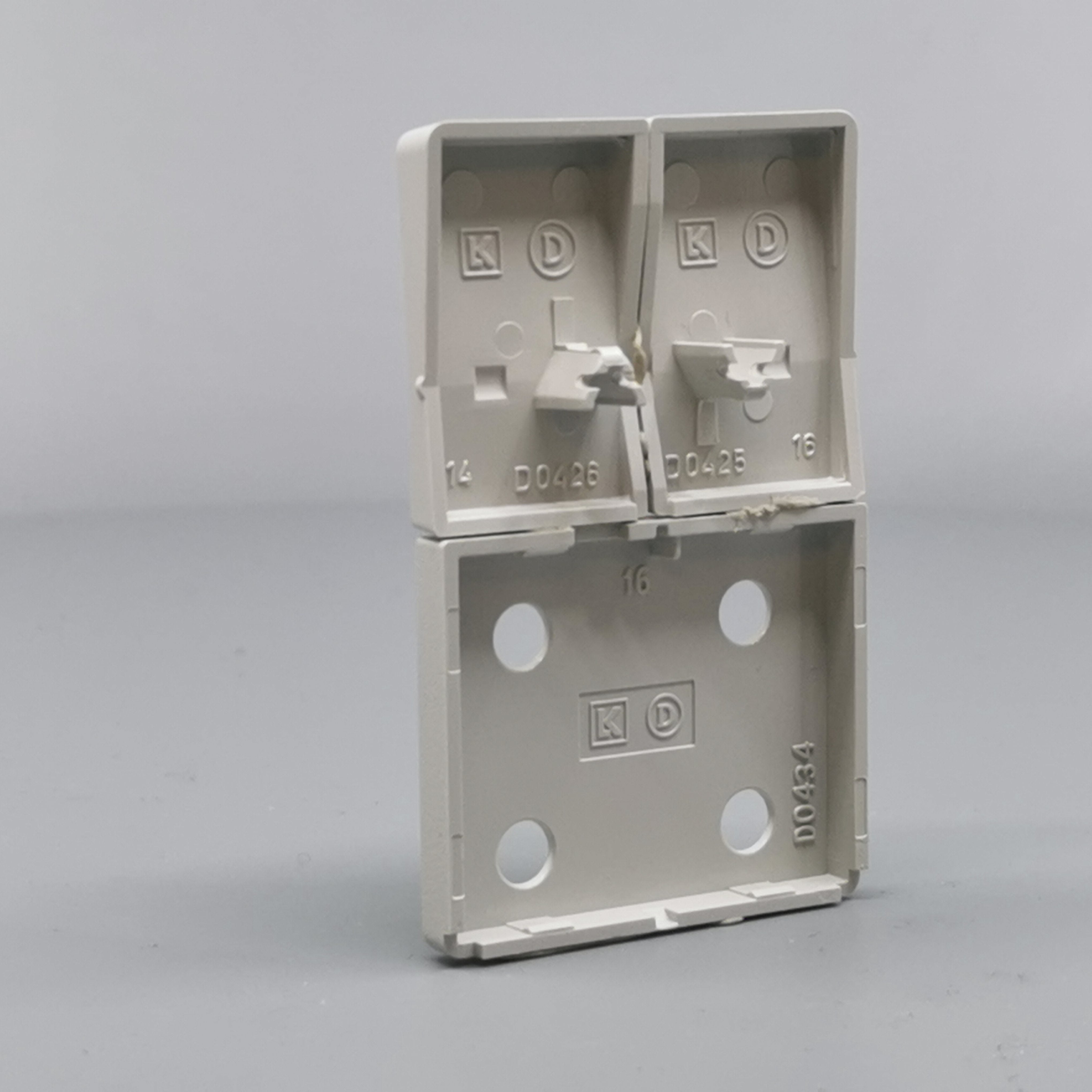 Fuga Tangent dobb stikkontakt lysegrå