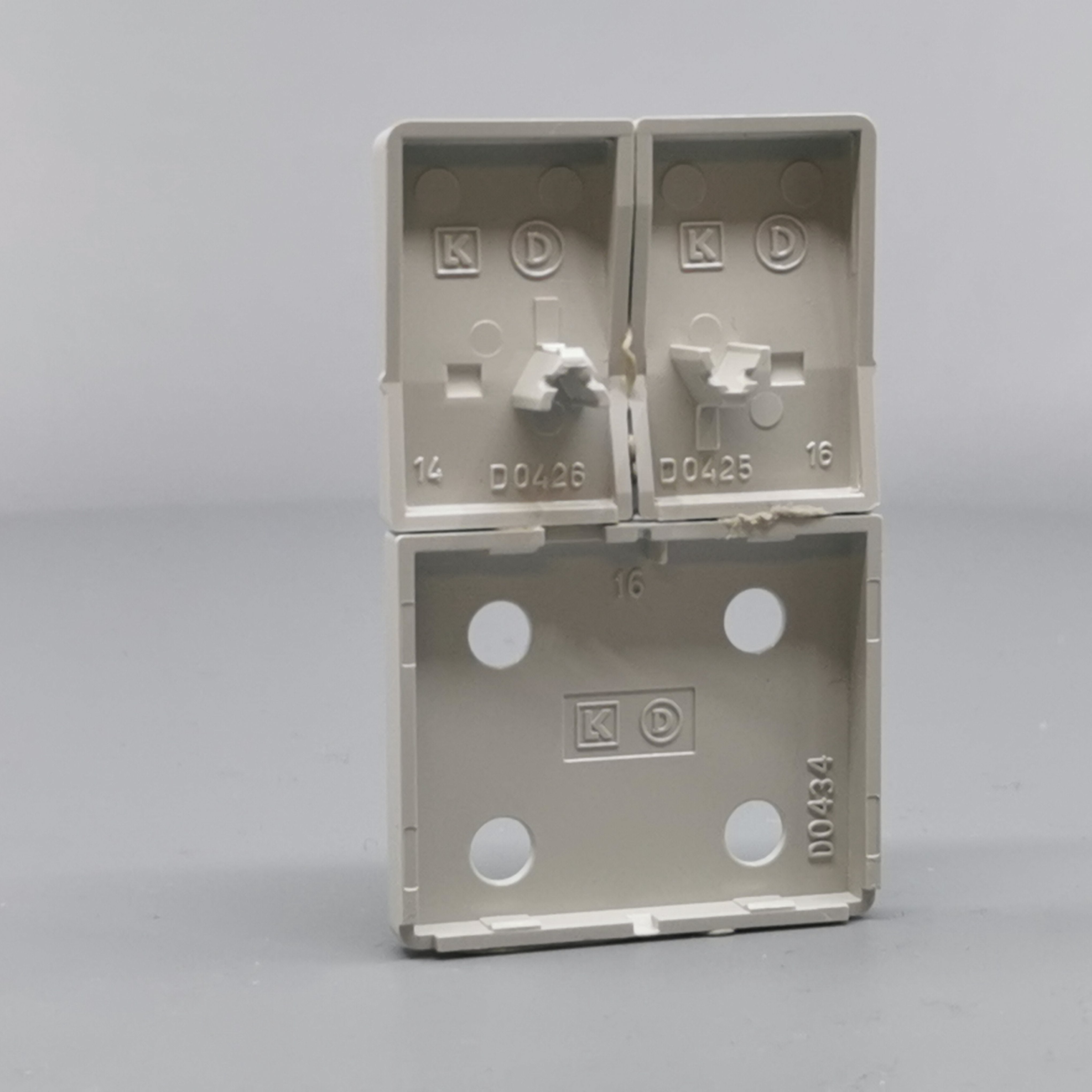 Fuga Tangent dobb stikkontakt lysegrå