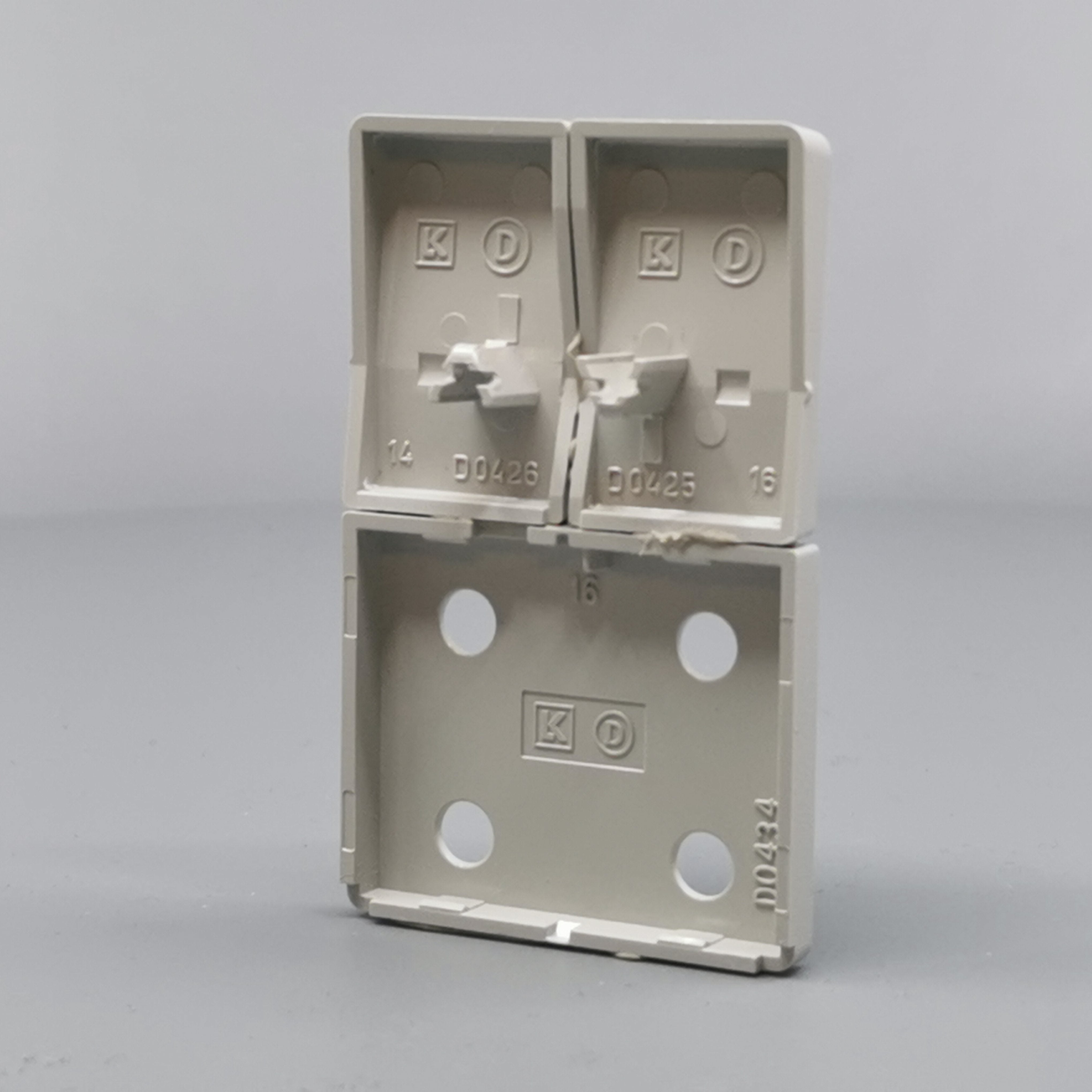 Fuga Tangent dobb stikkontakt lysegrå