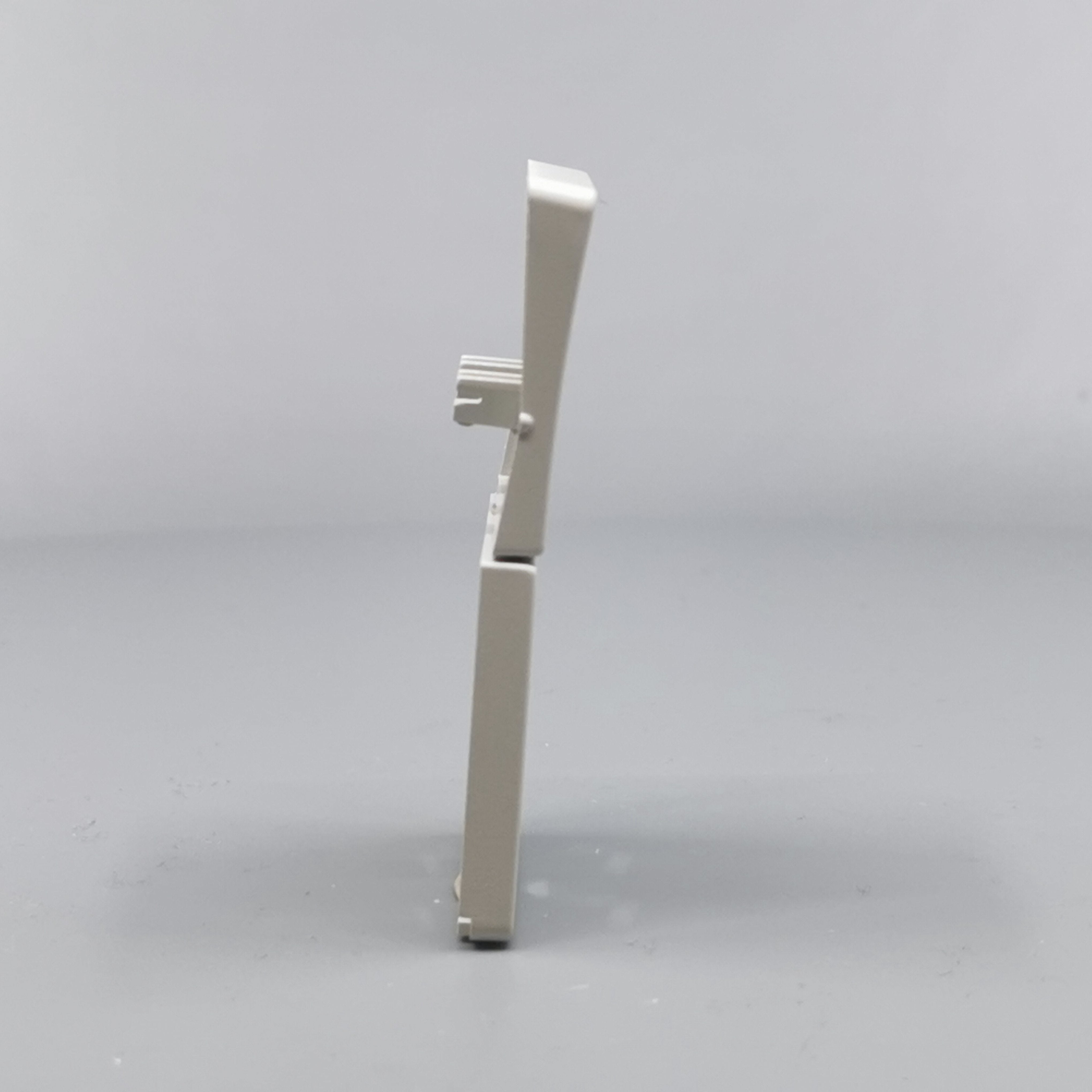 LK Fuga afdækning til stikkon. m. jord og 2-pol afbryder - lysegrå