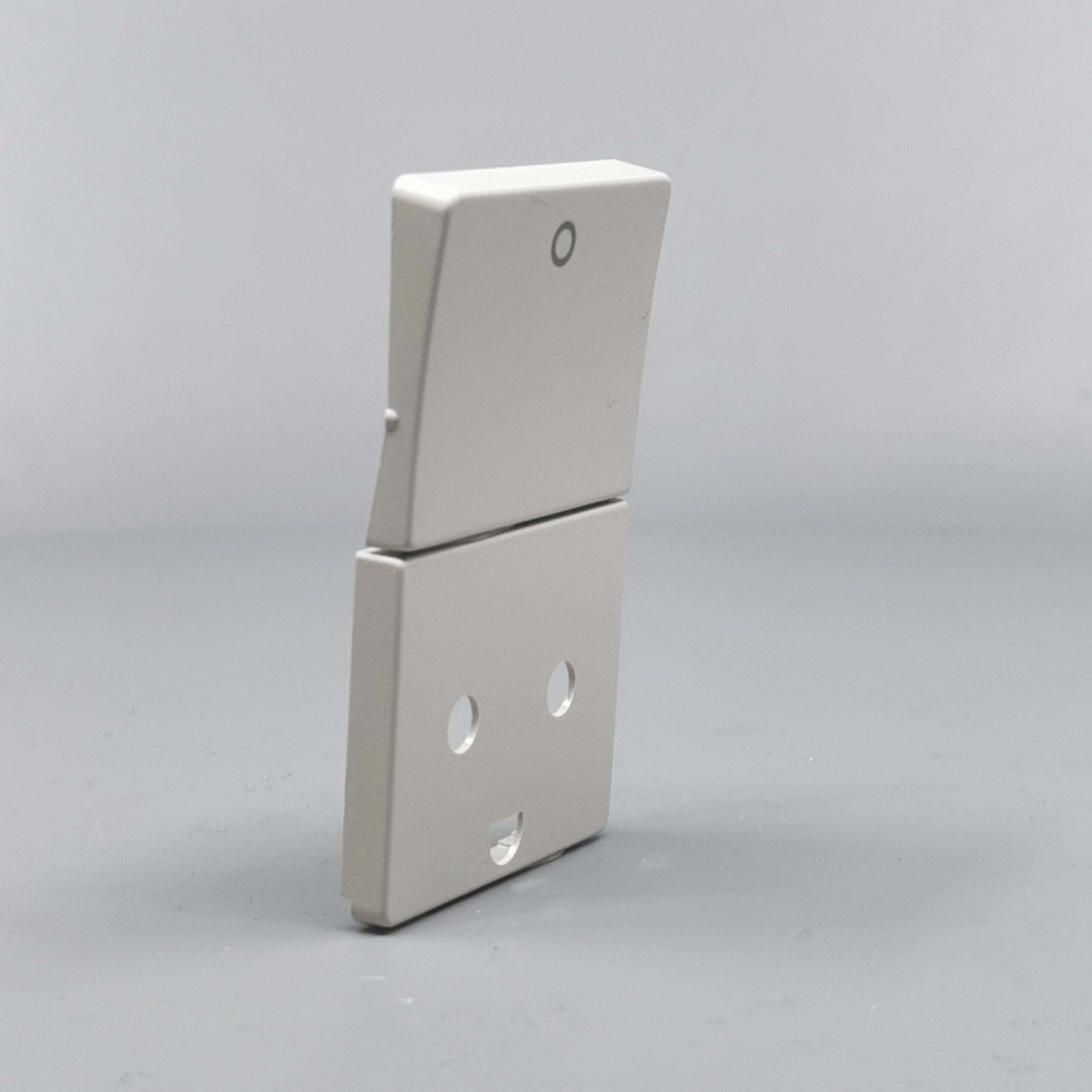 LK Fuga afdækning til stikkon. m. jord og 2-pol afbryder - lysegrå