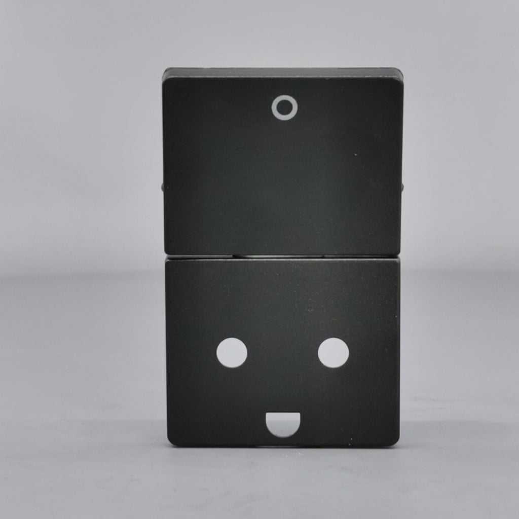 LK Fuga afdækning til stikkon. m. jord og 2-pol afbryder - koksgrå