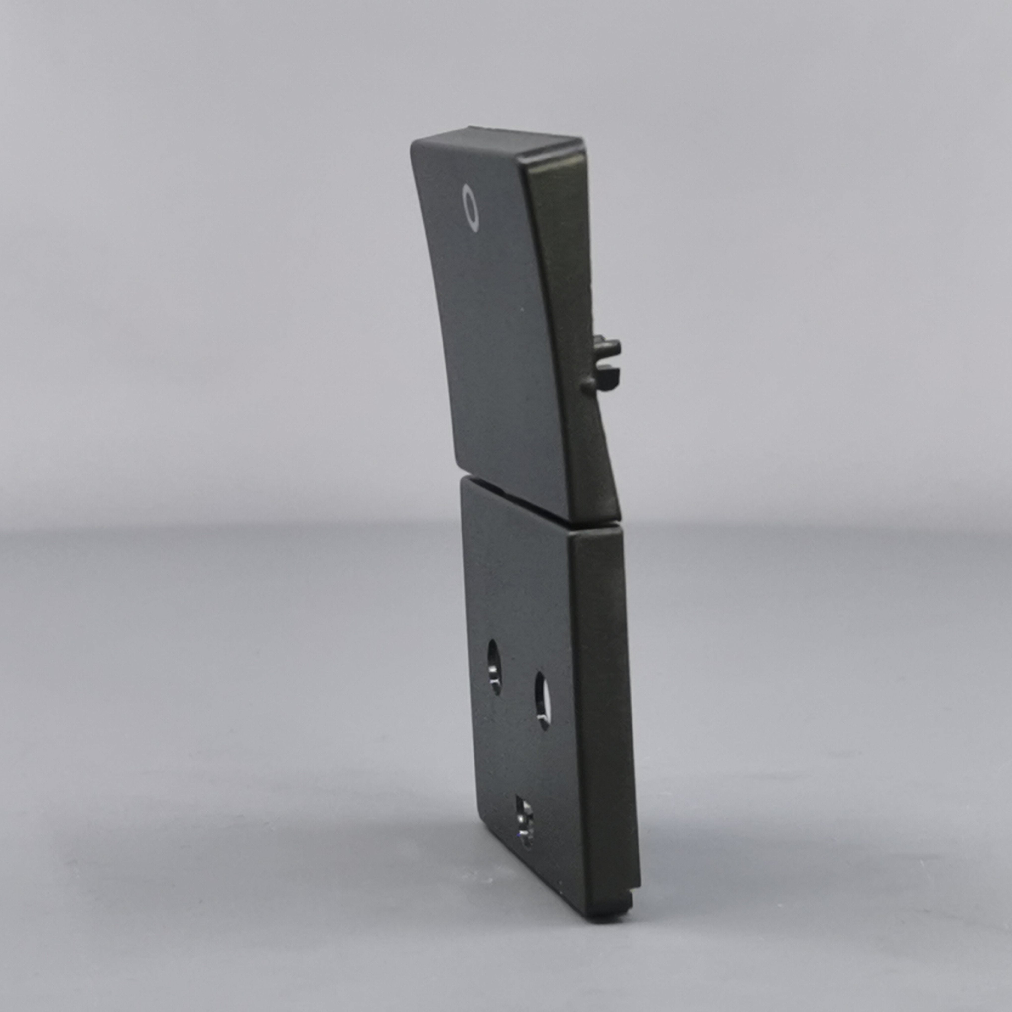 LK Fuga afdækning til stikkon. m. jord og 2-pol afbryder - koksgrå