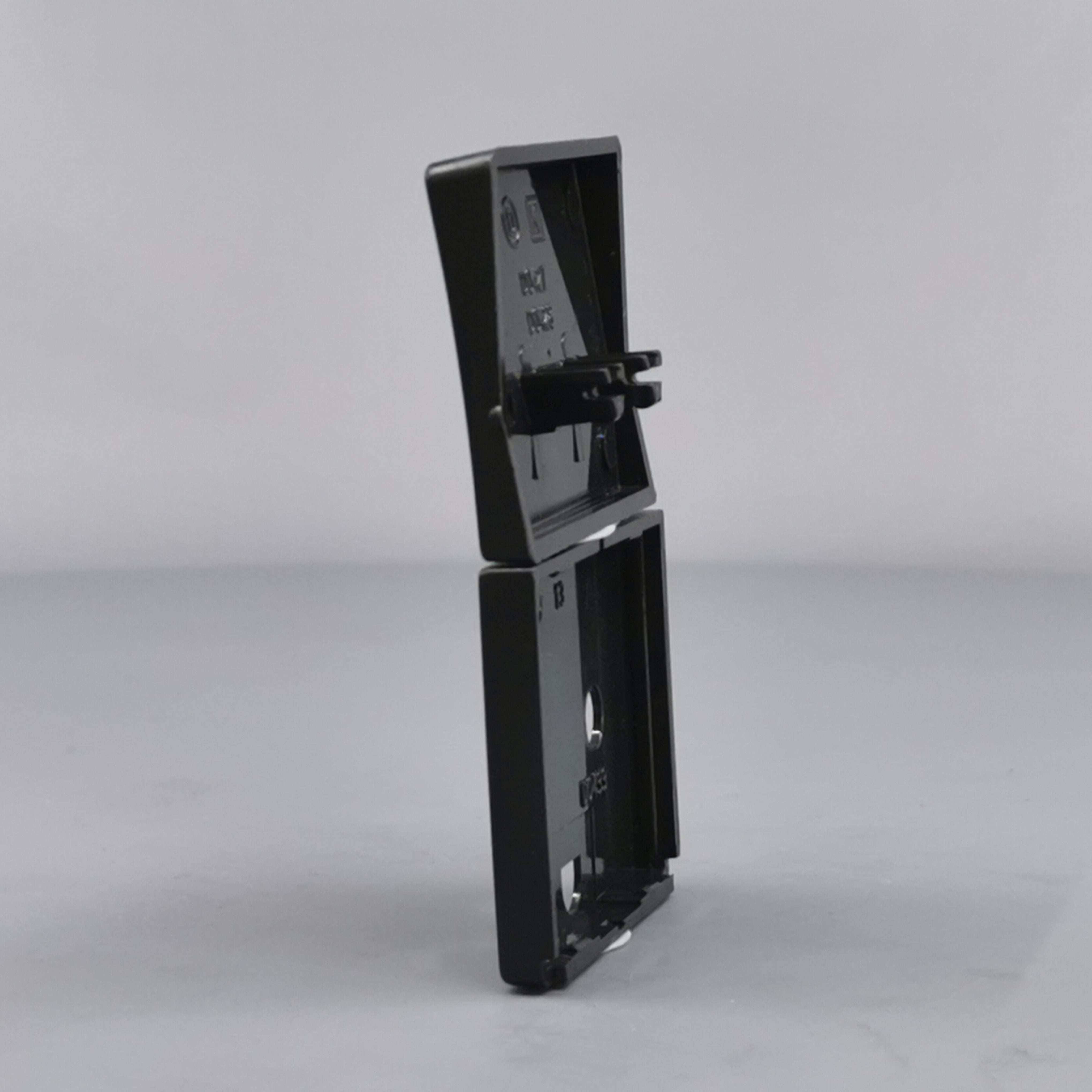 LK Fuga afdækning til stikkon. m. jord og 2-pol afbryder - koksgrå