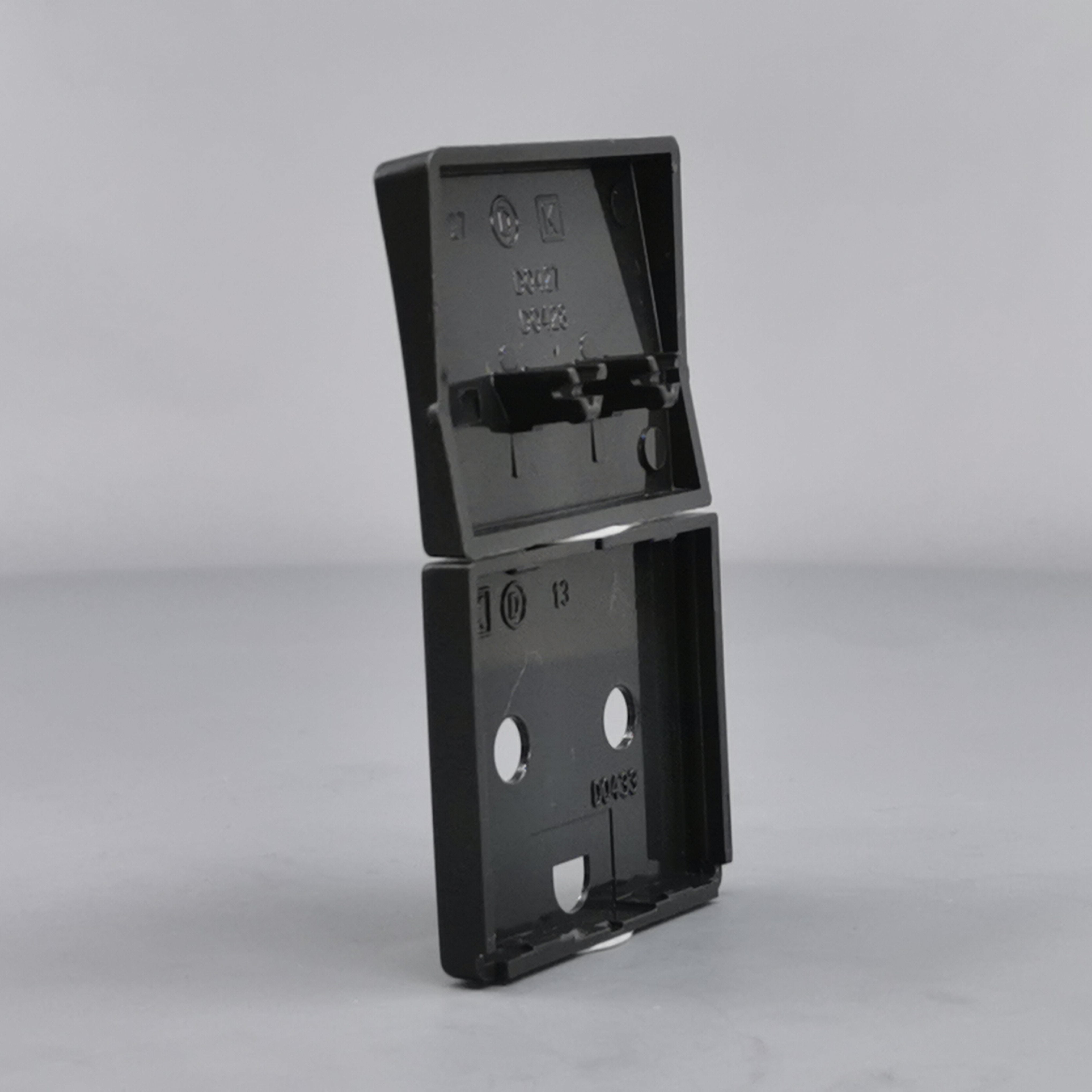 LK Fuga afdækning til stikkon. m. jord og 2-pol afbryder - koksgrå