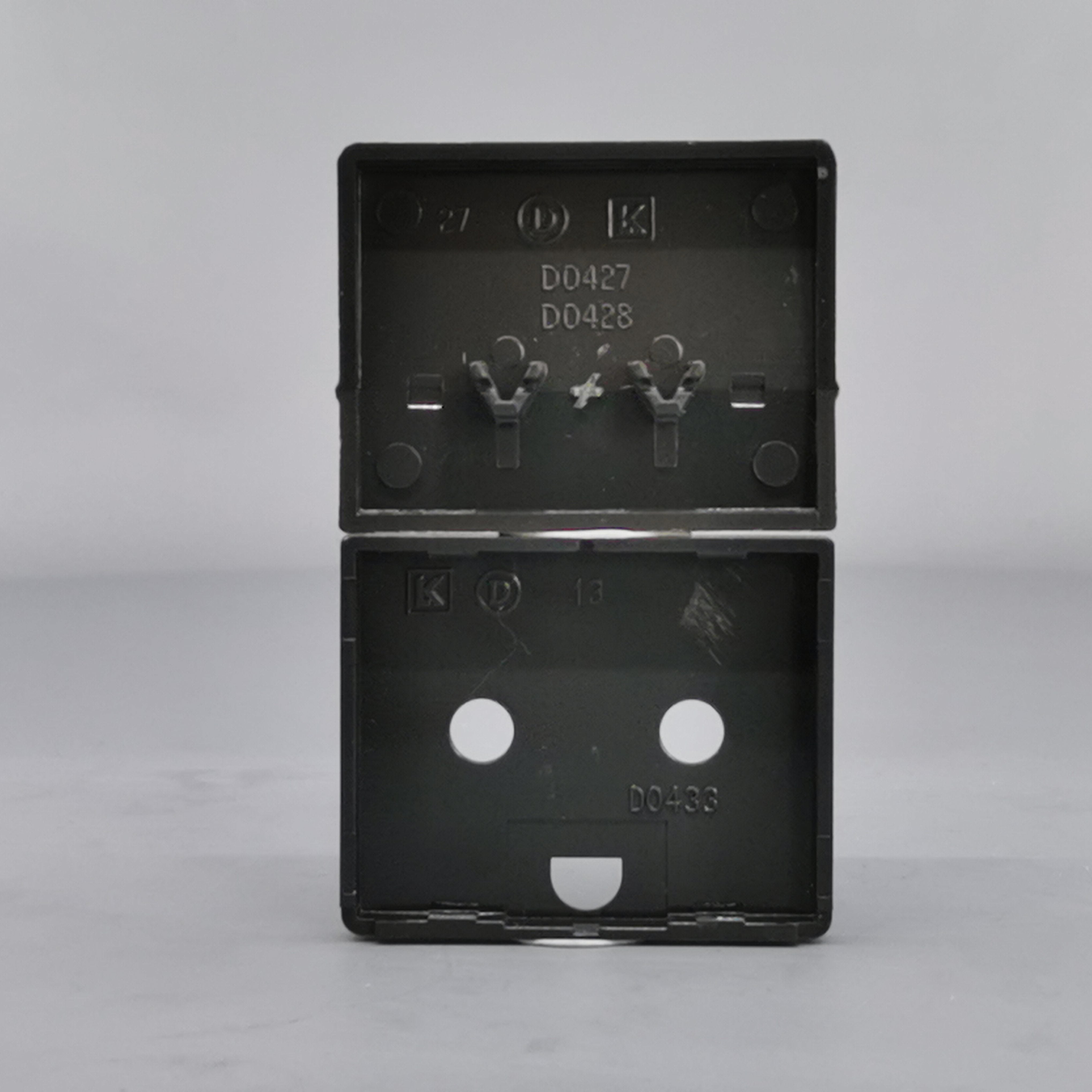 LK Fuga afdækning til stikkon. m. jord og 2-pol afbryder - koksgrå