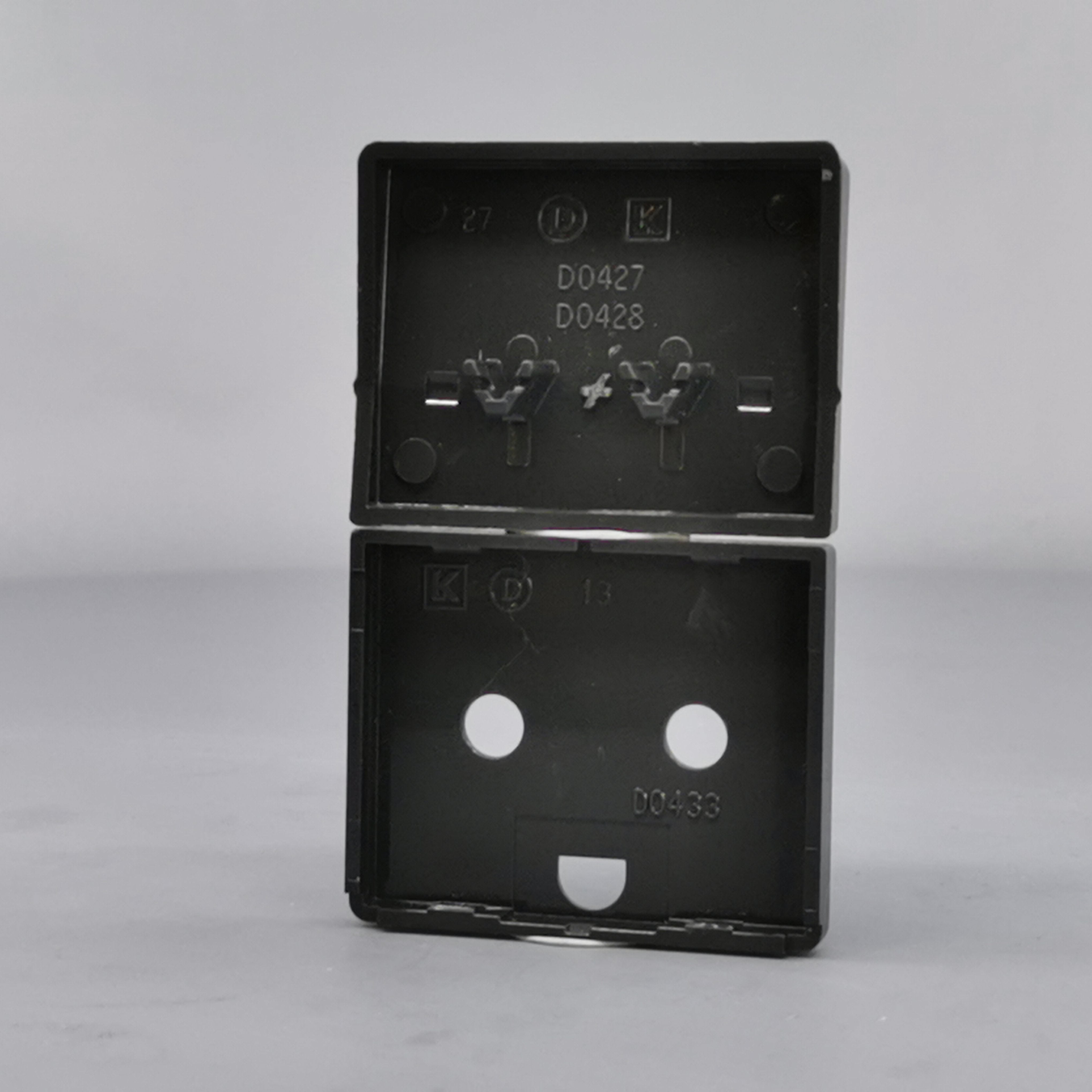 LK Fuga afdækning til stikkon. m. jord og 2-pol afbryder - koksgrå