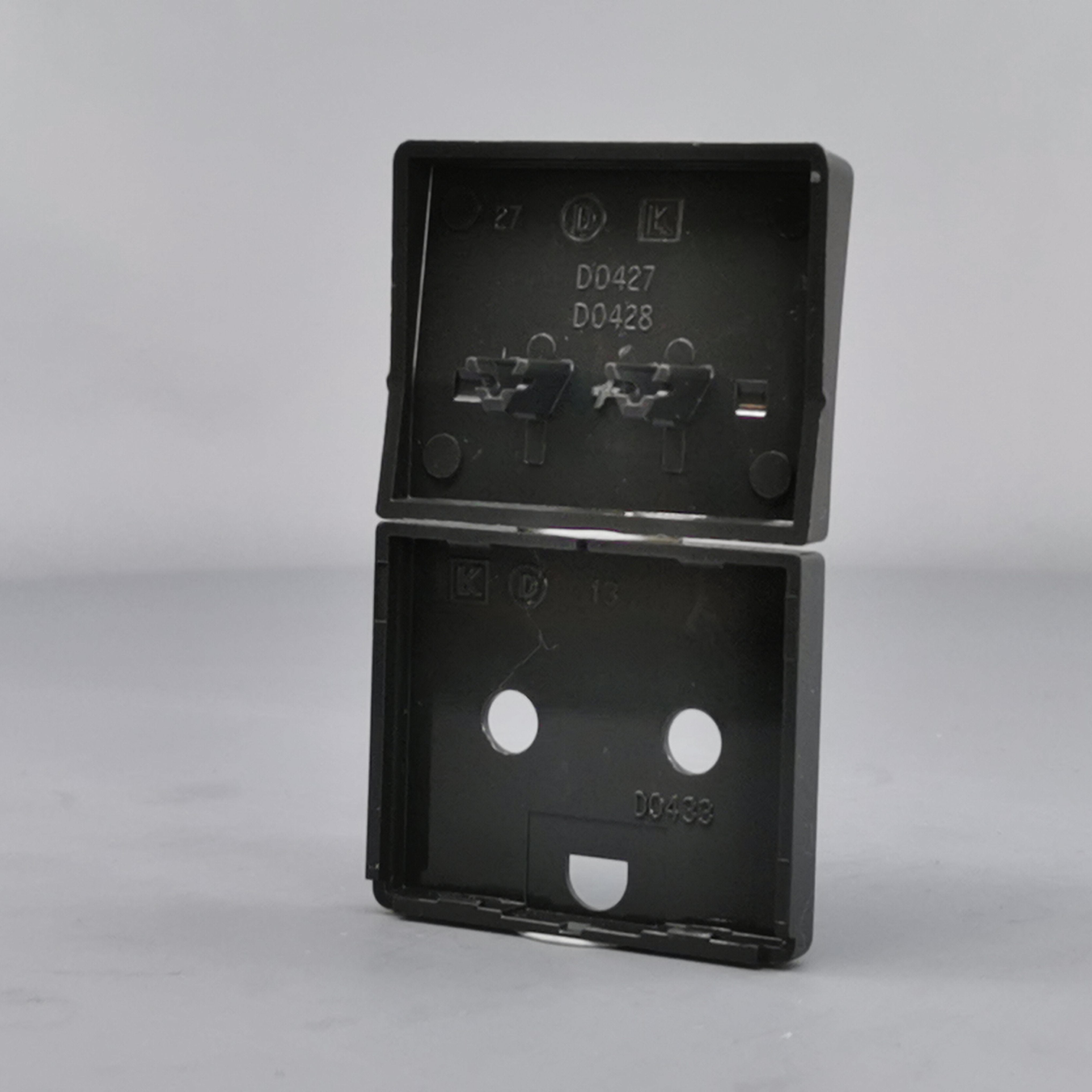 LK Fuga afdækning til stikkon. m. jord og 2-pol afbryder - koksgrå