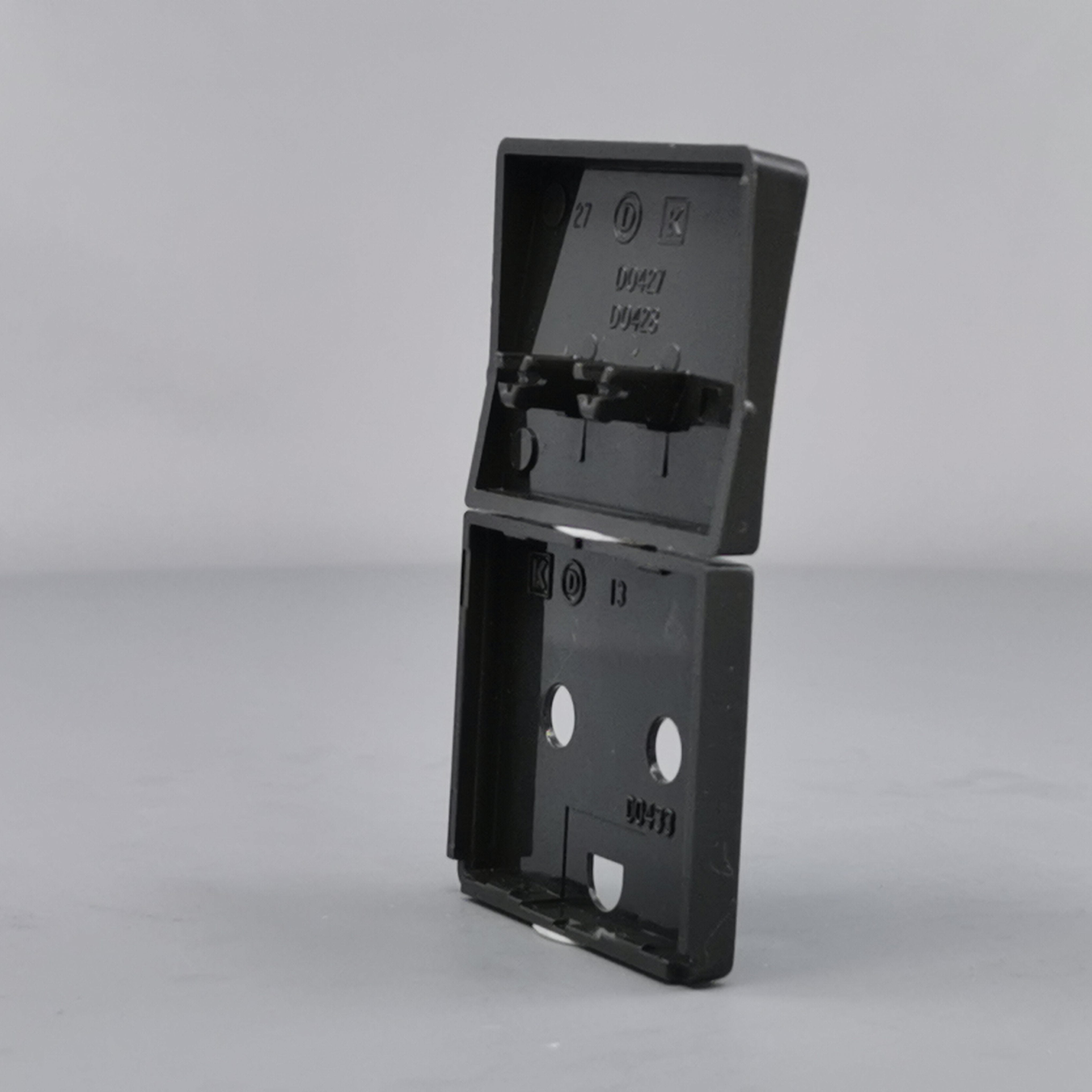 LK Fuga afdækning til stikkon. m. jord og 2-pol afbryder - koksgrå