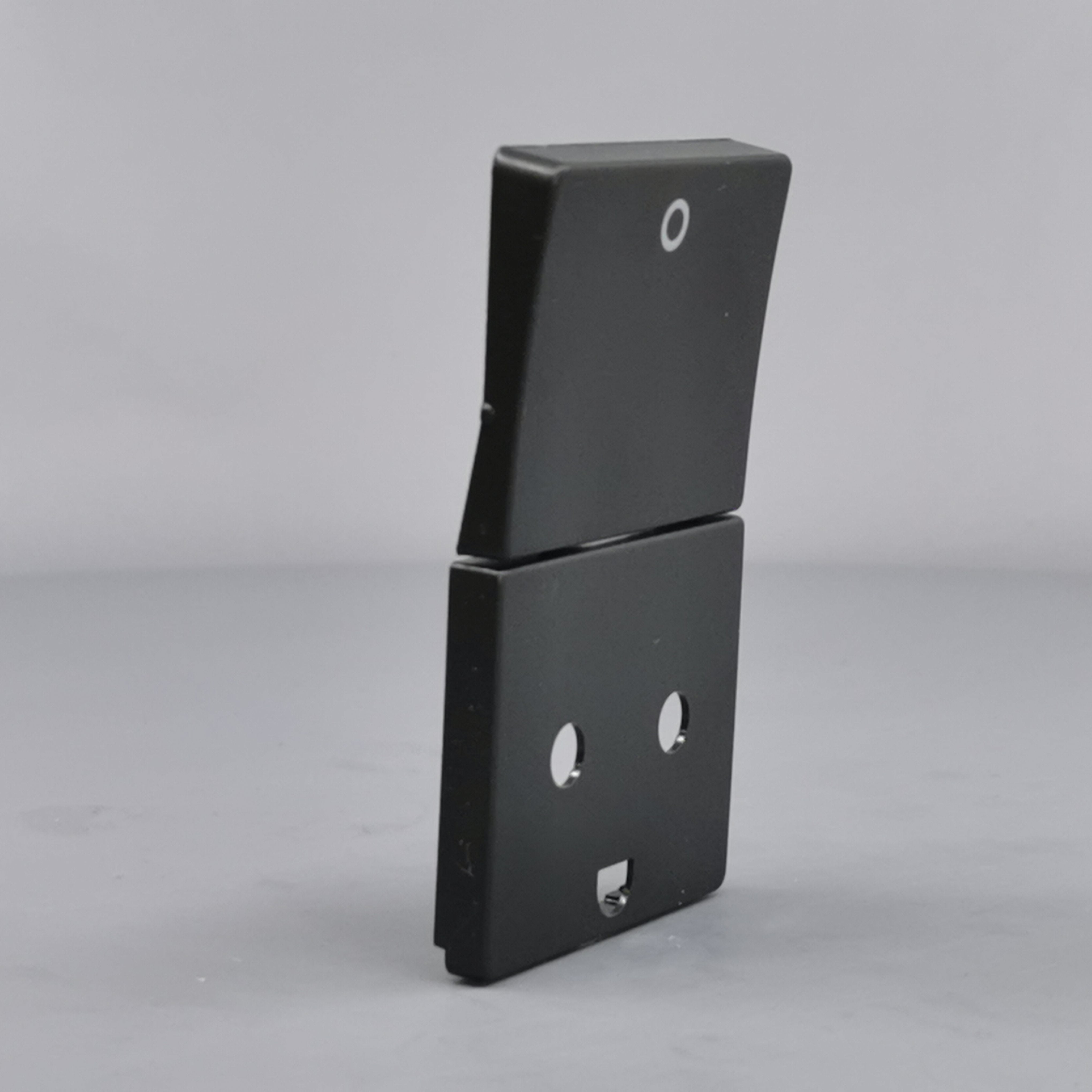 LK Fuga afdækning til stikkon. m. jord og 2-pol afbryder - koksgrå