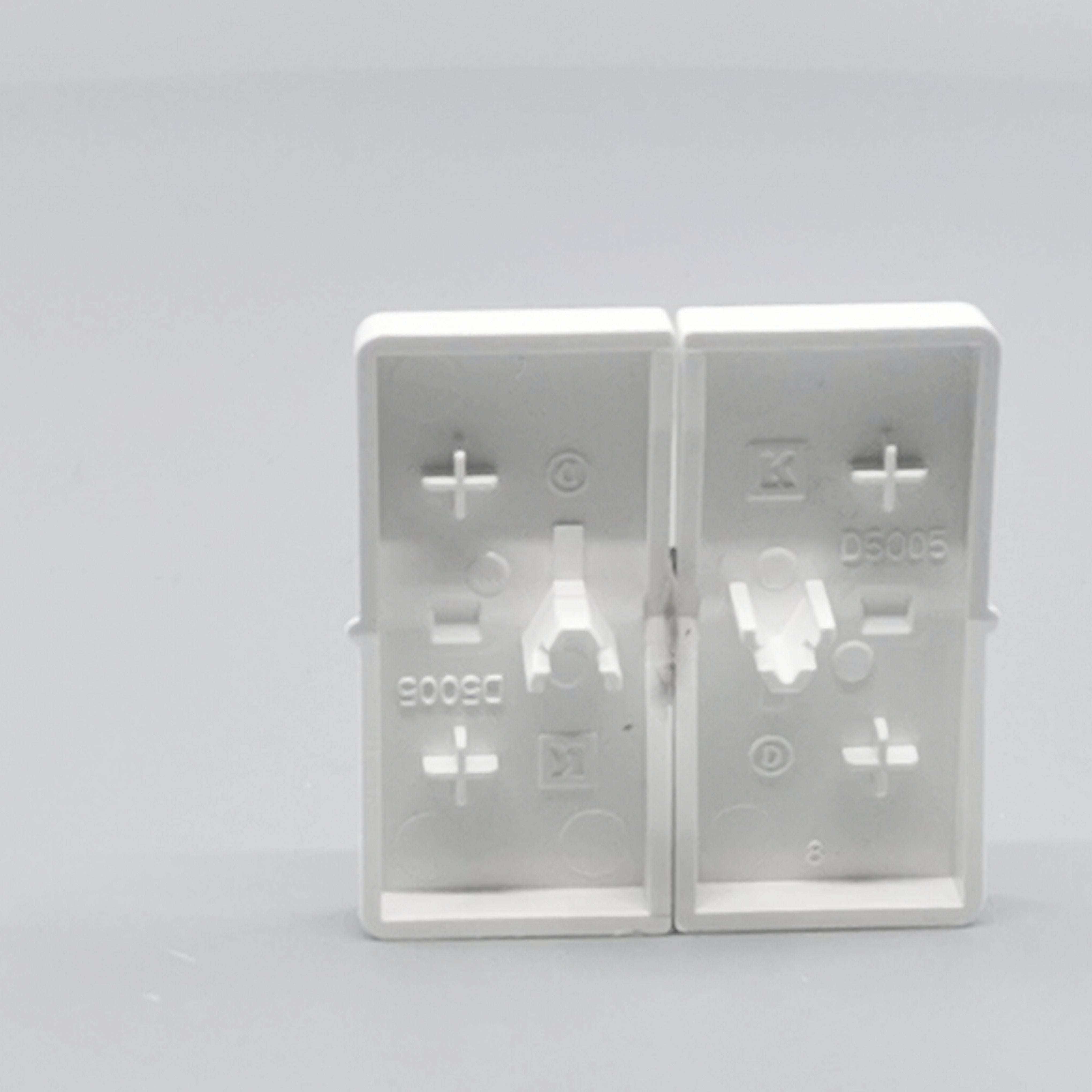 LK Fuga tangentsæt til dobbeltafbryder, gammel model - hvid