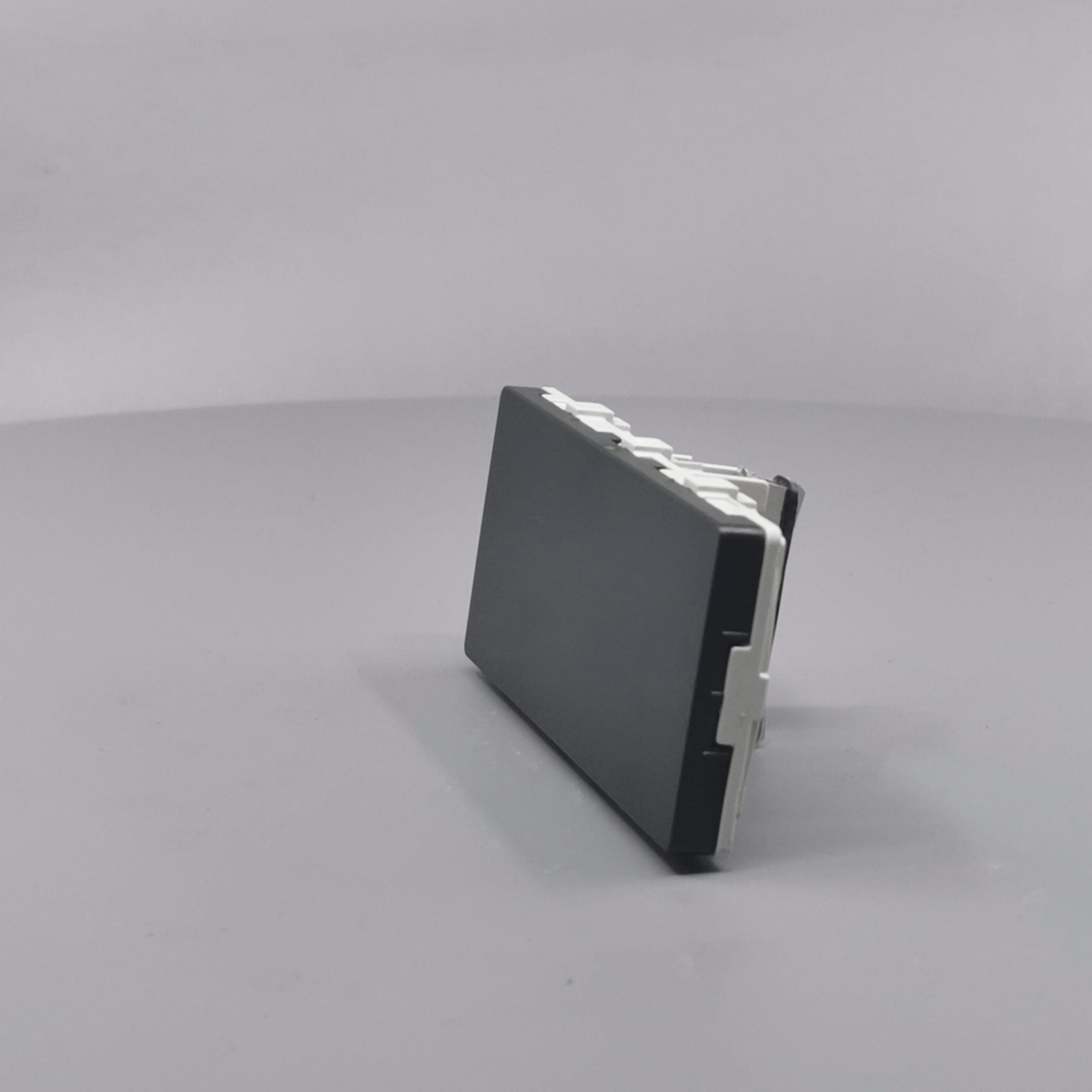 LK Fuga blinddæksel 2 modul vandret koksgrå