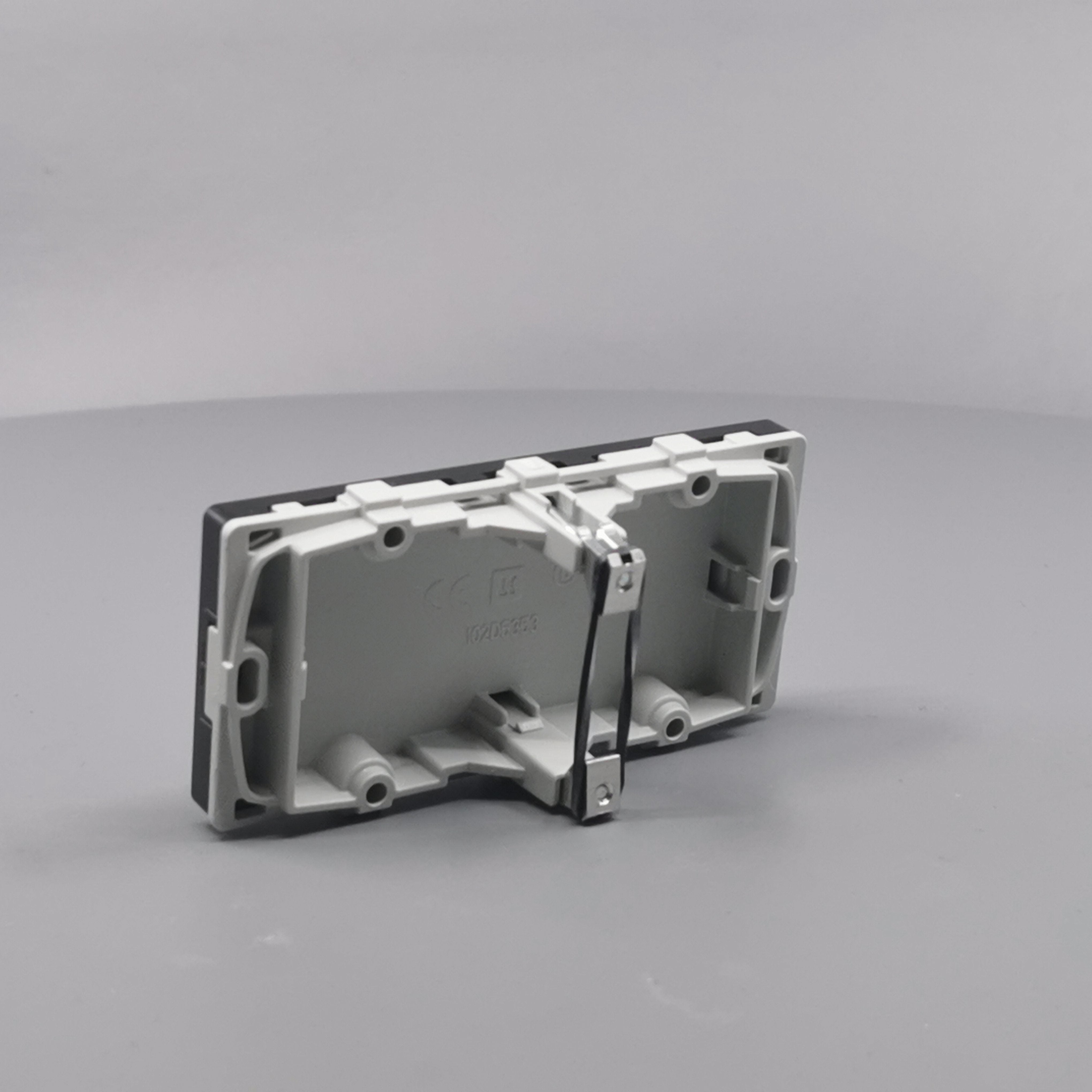 LK Fuga blinddæksel 2 modul vandret koksgrå