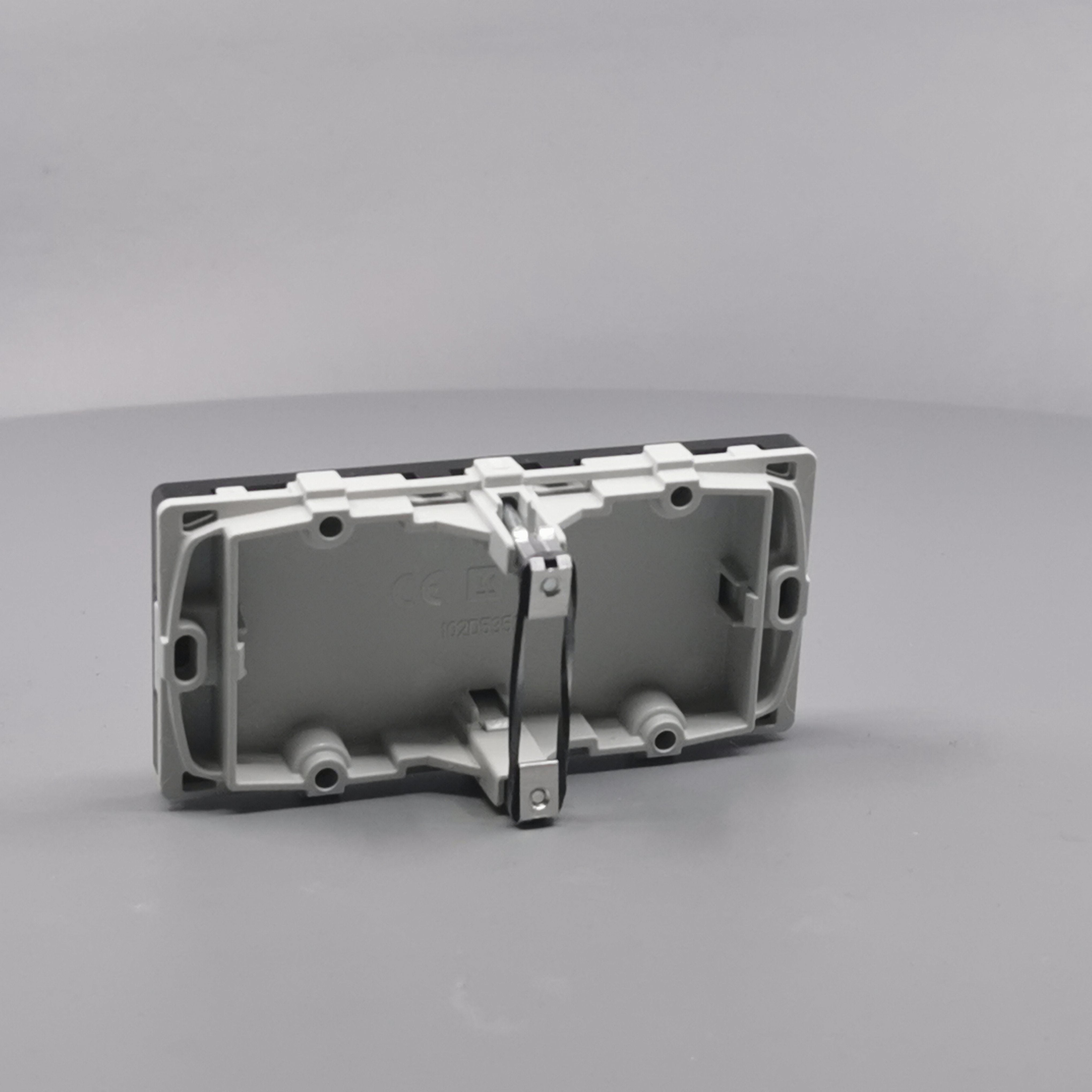 LK Fuga blinddæksel 2 modul vandret koksgrå